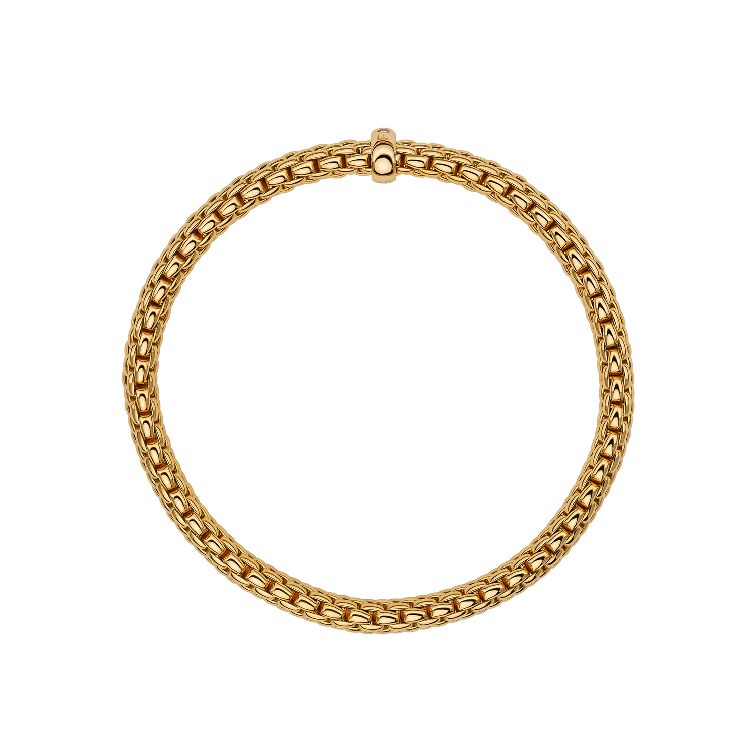Vendôme 18K Yellow Gold Flex'it Bracelet With a White Diamond