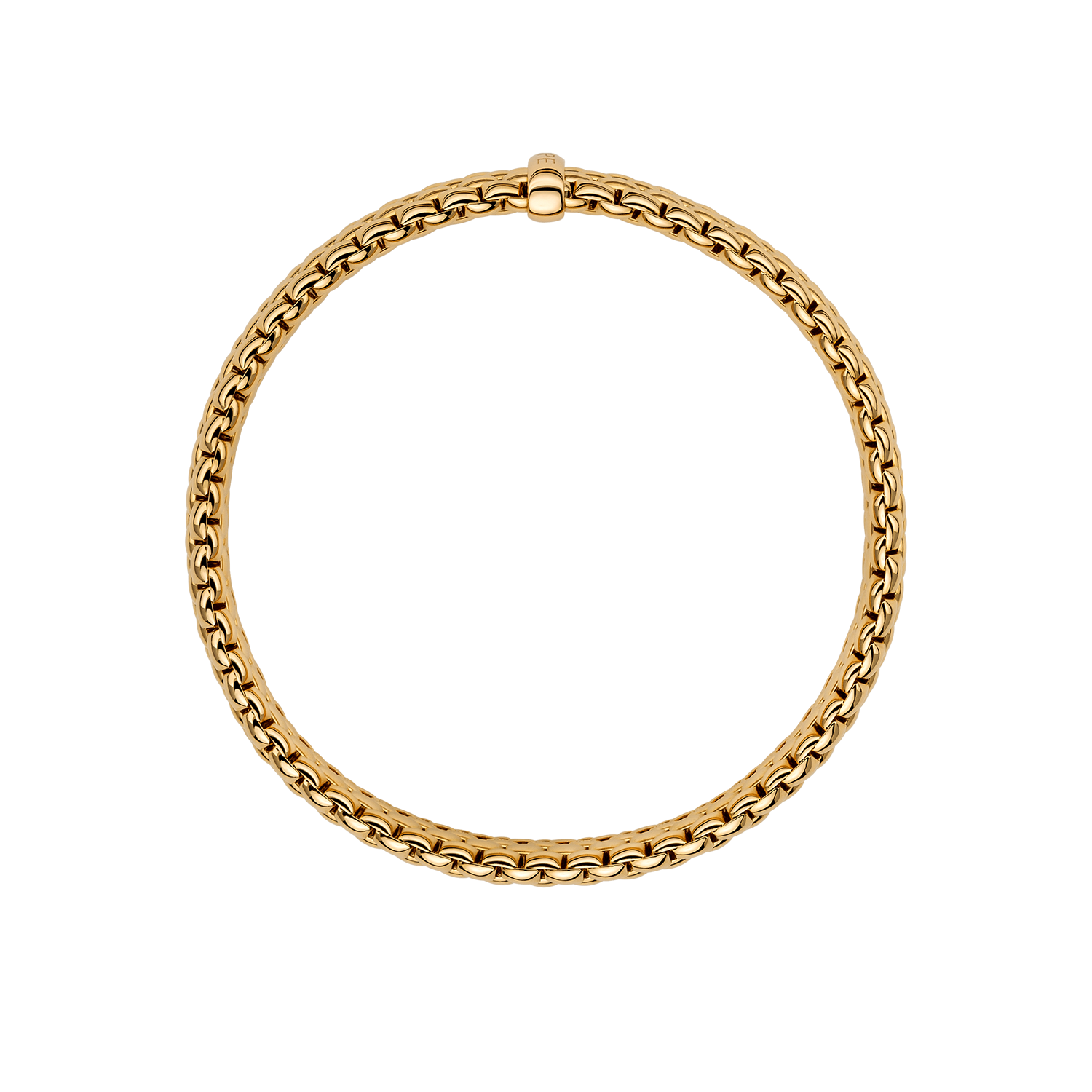 Panorama 18K Yellow Gold XLarge Flex'it Bracelet with a White Diamond