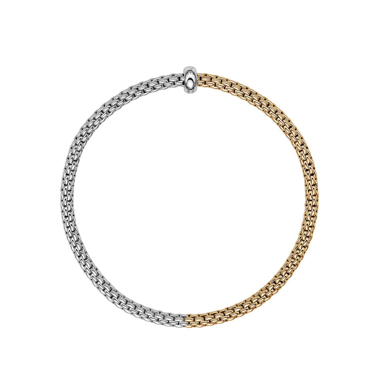 Prima 18K Gold Flex'it Bracelet with a Bicolour Mesh