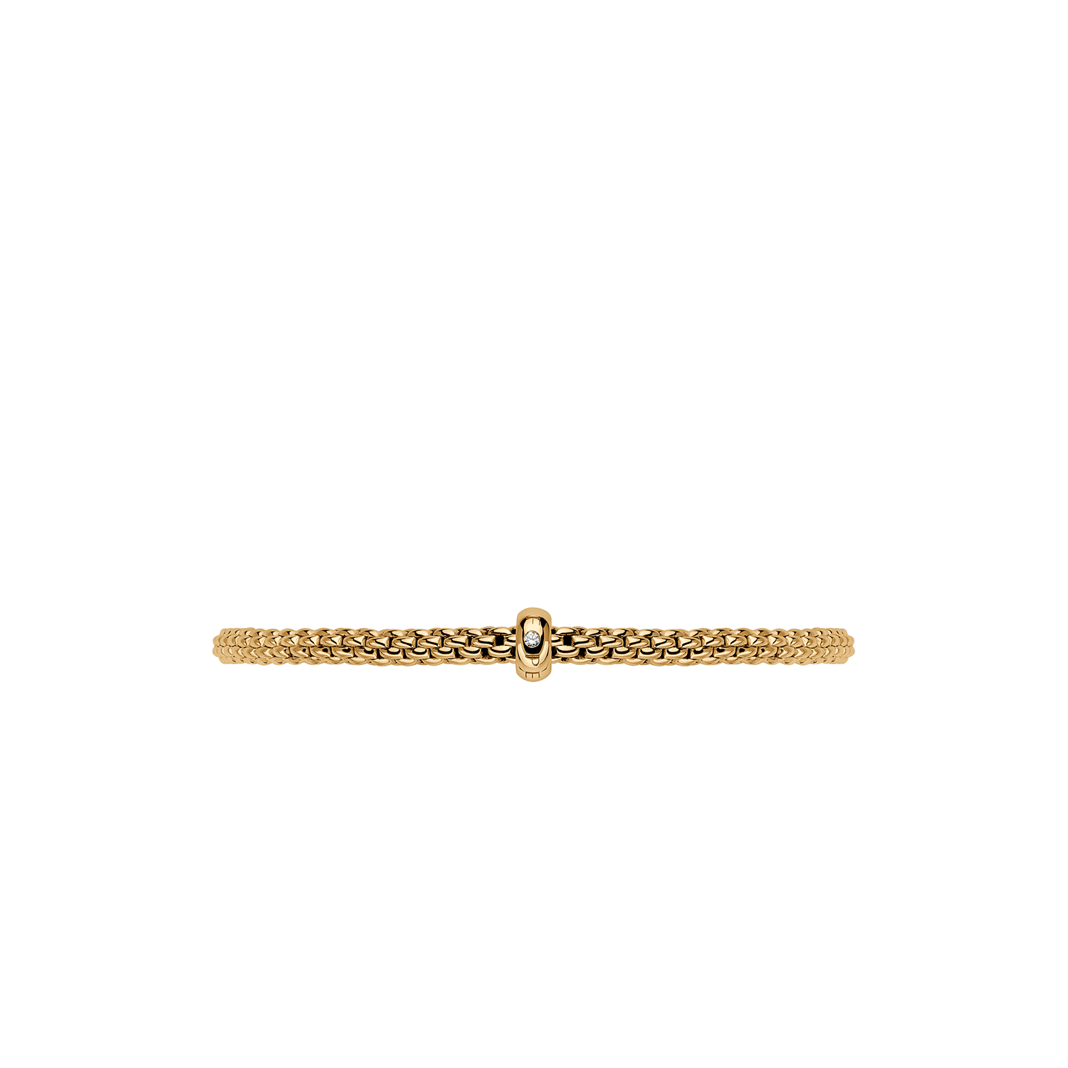 Prima 18K Yellow Gold Flex'it Bracelet with a White Diamond