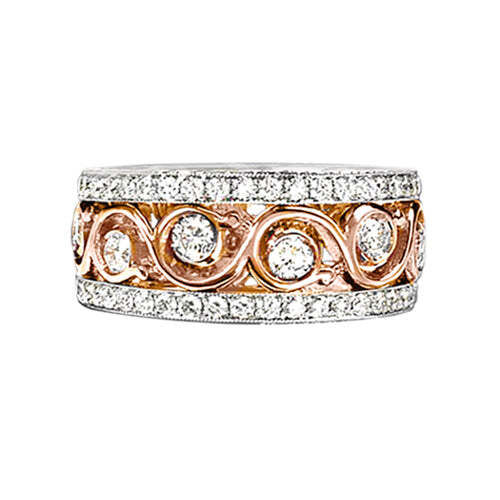 Jack Kelege Scroll Diamond Anniversary Ring