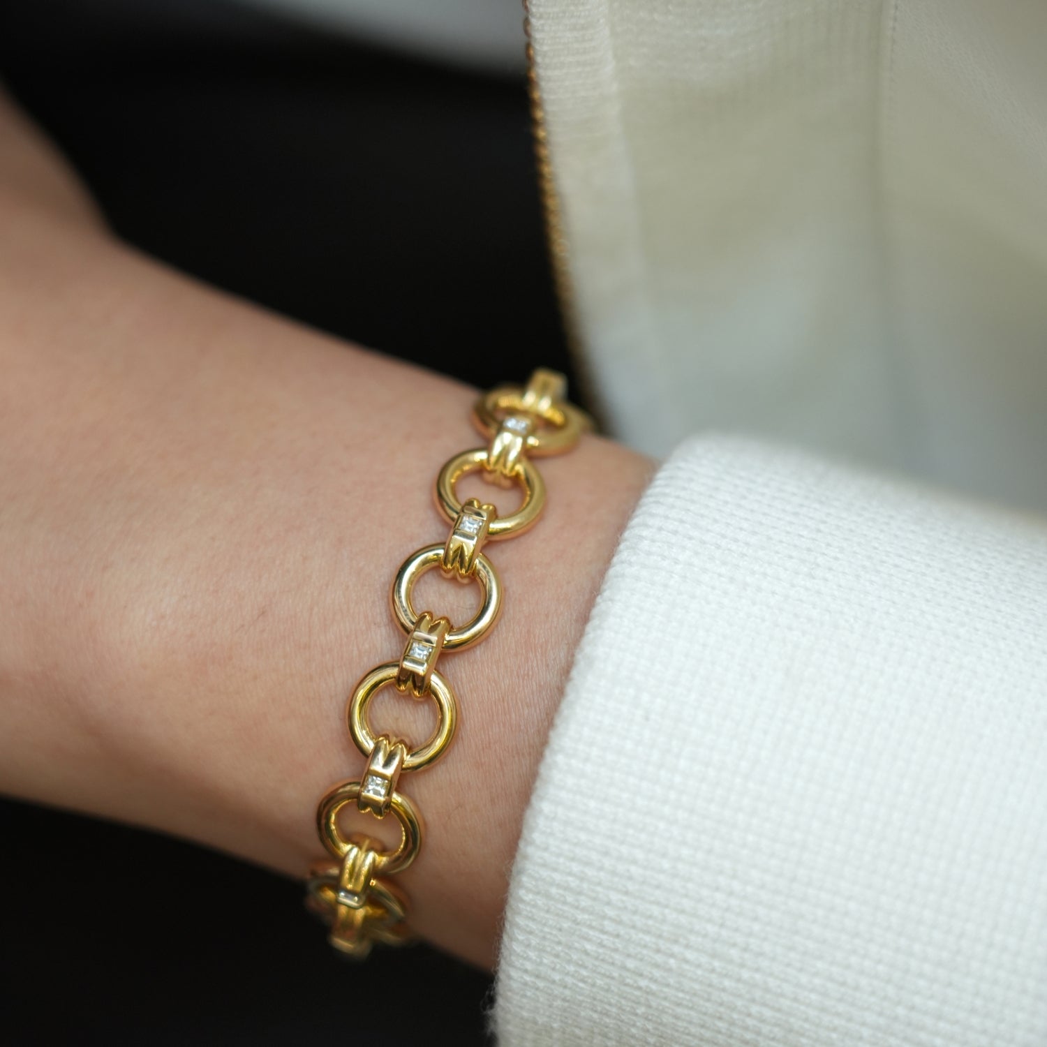 Fancy Bar & Chain Style Bracelet 0.72ctw