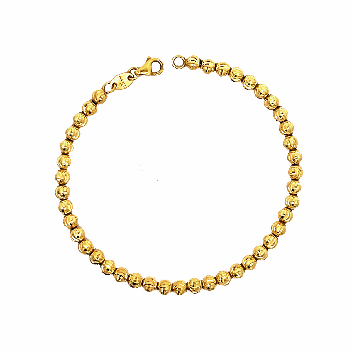 Video Thumbnail: Gold Bead Bracelet 7 - Howard 14k Yellow Gold 7" Bead Bracelet