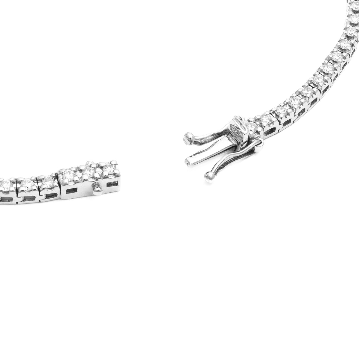 Video Thumbnail: White Gold 16 Tennis Necklace 3 - 14k White Gold 16" Tennis Necklace 3.00cttw