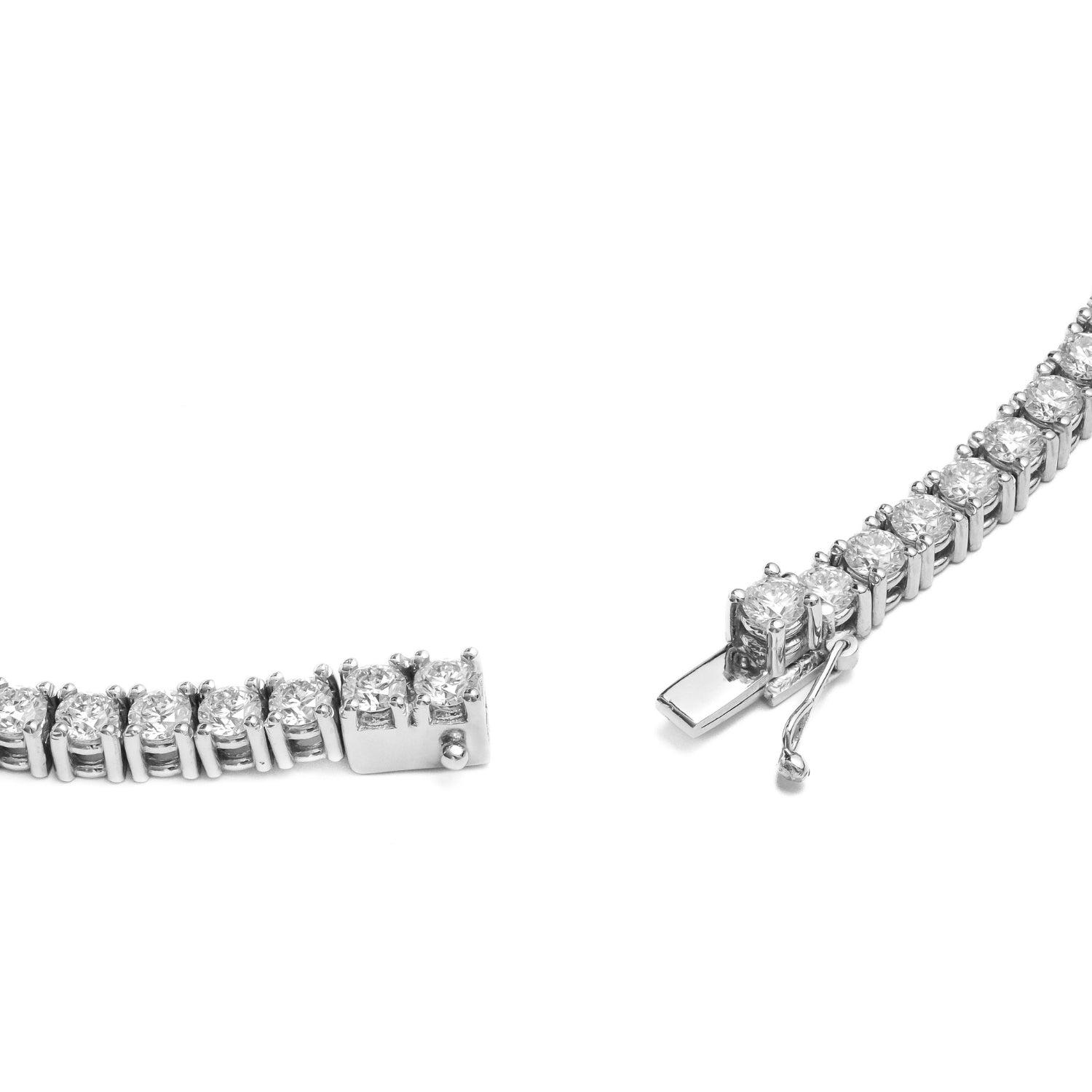Video Thumbnail: White Gold 17 Tennis Necklace 16 8367 4398 9702 - 14k White Gold 17" Tennis Necklace 16.55cttw