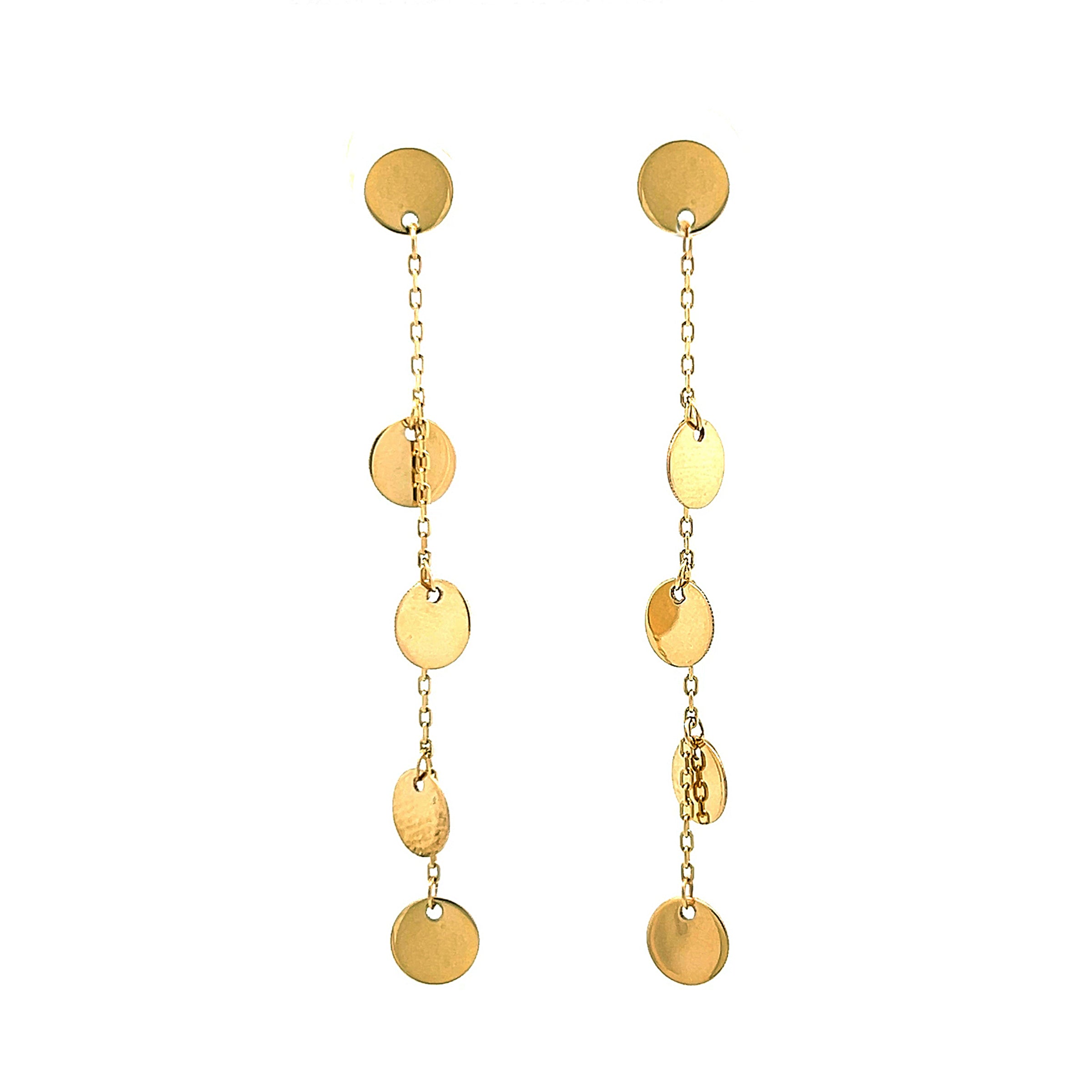 Howard 14K Yellow Gold Disc Drop Earrings