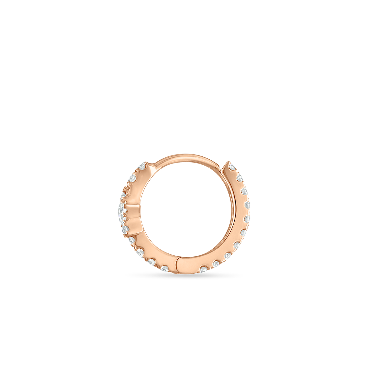 Maria Tash 18K Rose Gold Diamond Star Eternity Hoop Earring 8mm