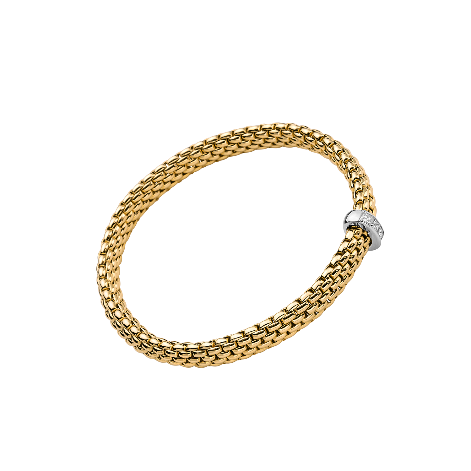 Vendôme Collection 18K Yellow Gold Medium Flex'it Bracelet with Diamonds