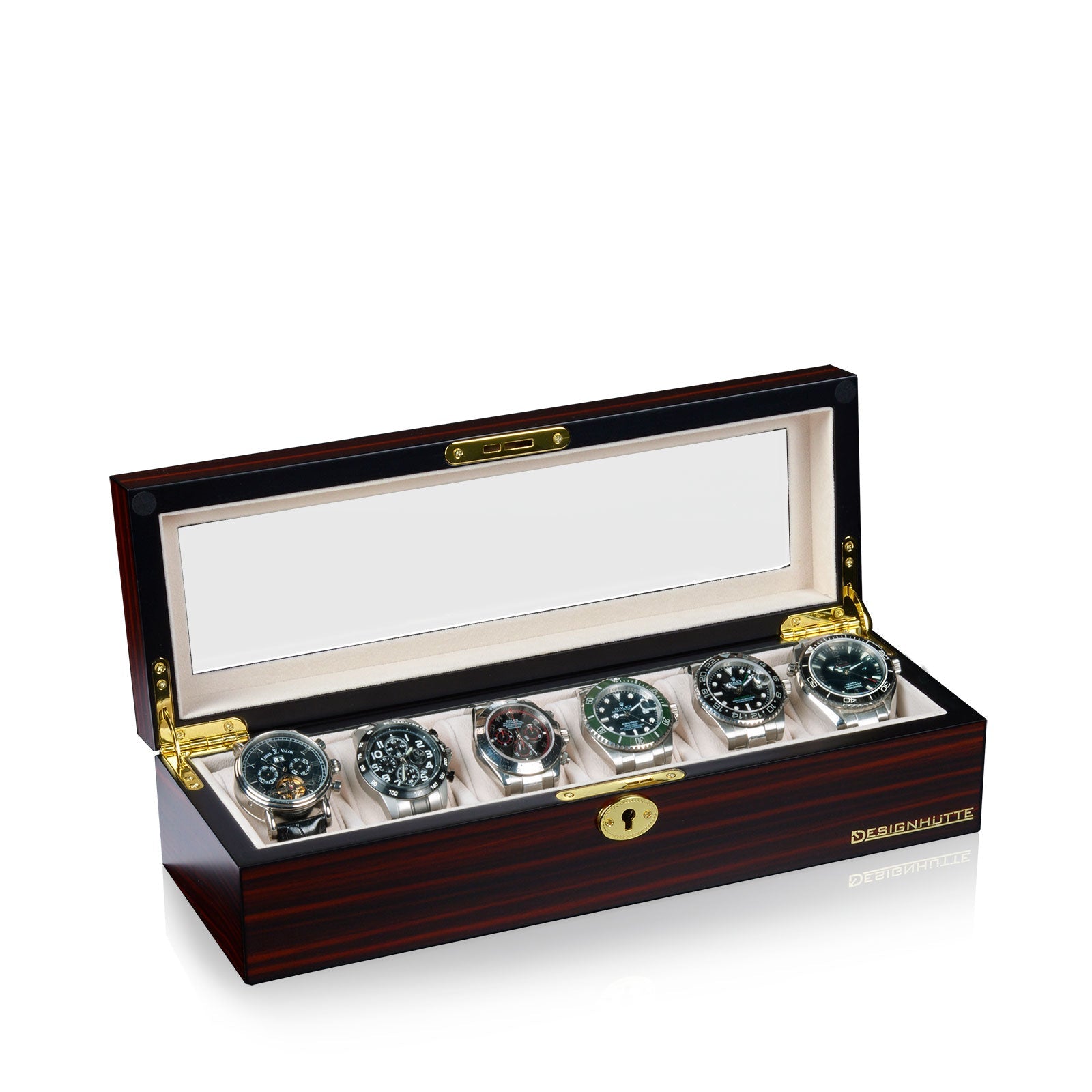 Video Thumbnail: 70005 142 01 - Auckland 6 Watches Wood Watch Box