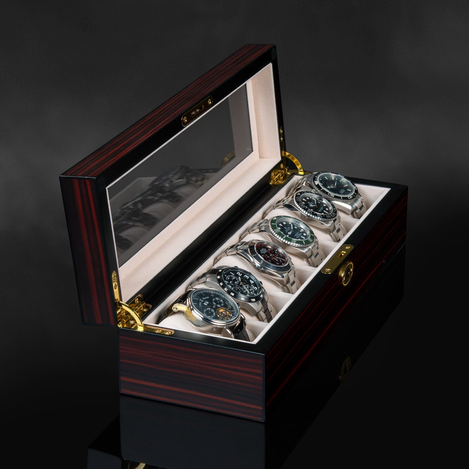 Video Thumbnail: 70005 142 D 01 - Auckland 6 Watches Wood Watch Box