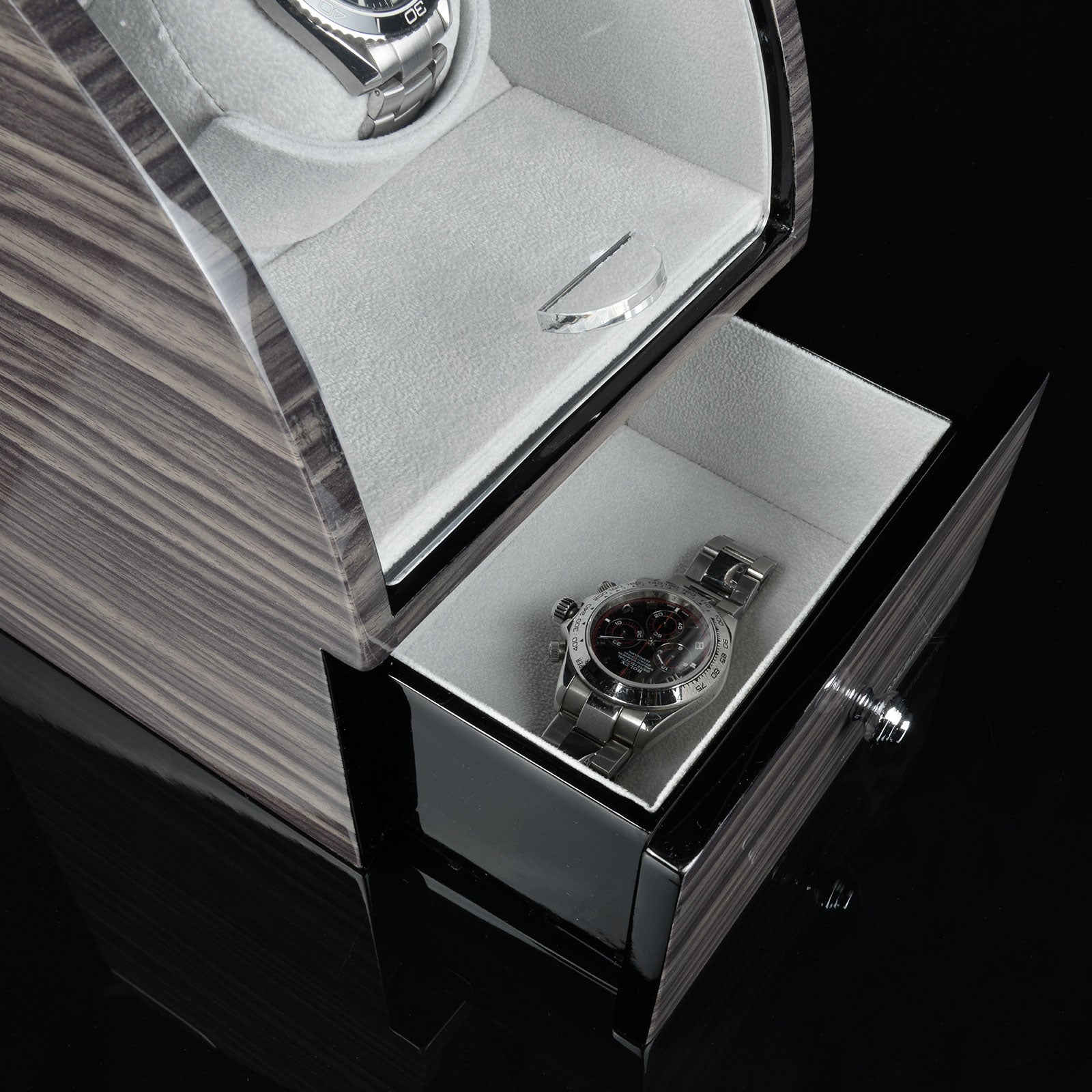 Video Thumbnail: 70005 37 D 01 - Designhütte Basel Dark Oak Single Watch Winder