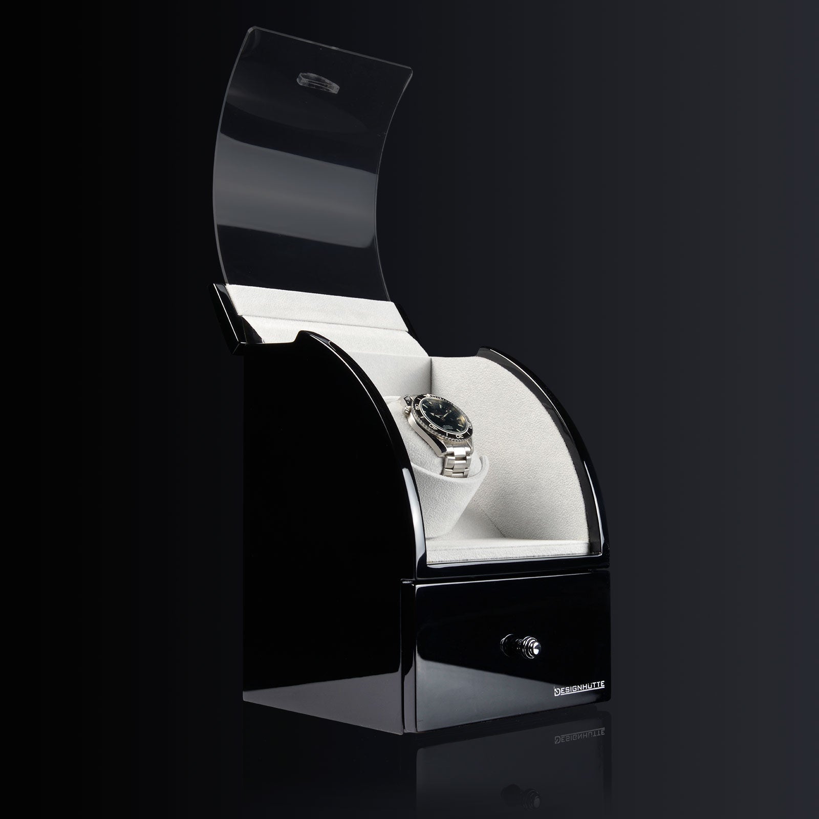 Video Thumbnail: 70005 63 a 01 - Designhütte Basel Black Single Watch Winder