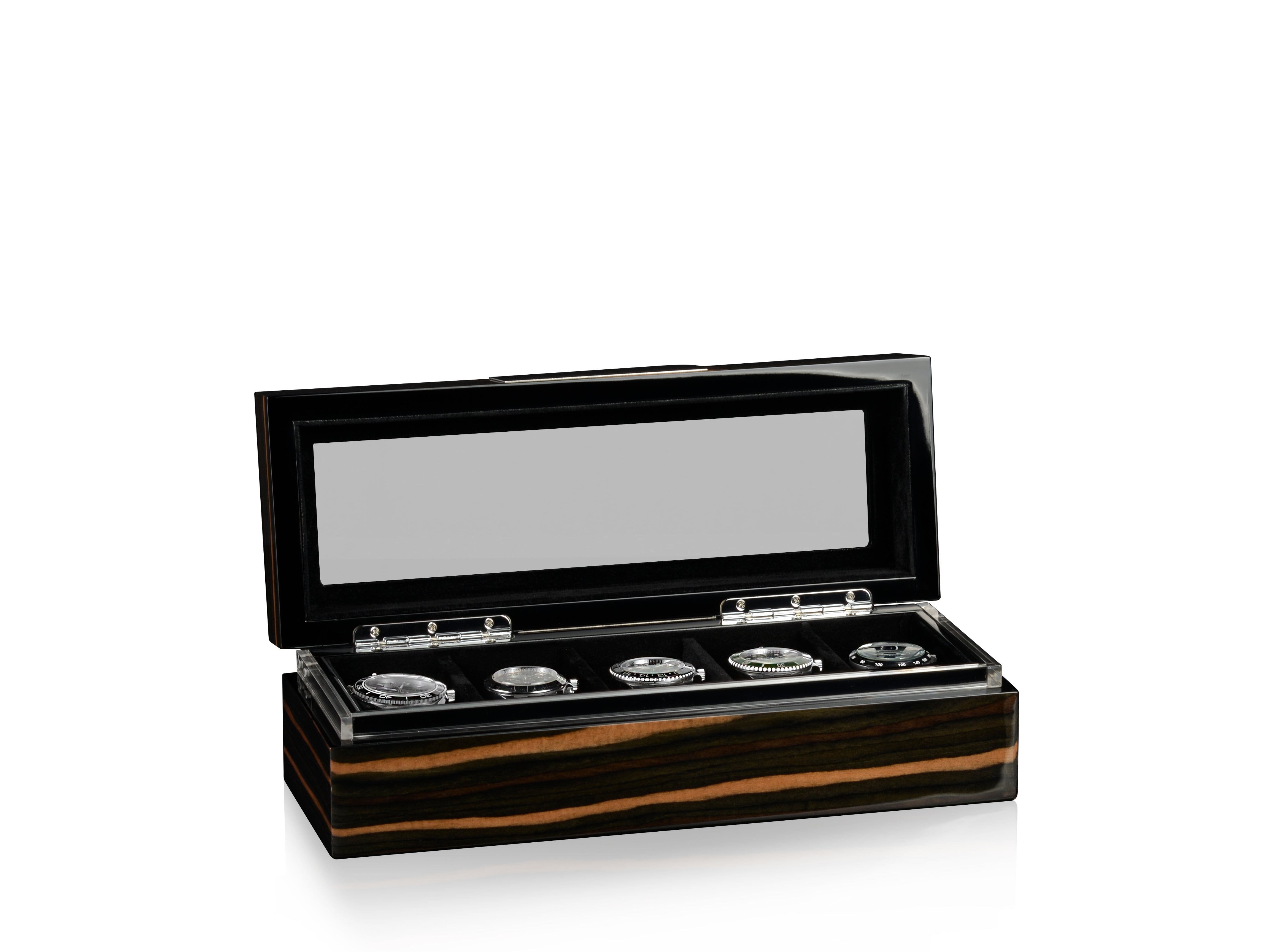 Video Thumbnail: 70019 119 02 - Executive 5 Watches Macassar &amp; Black Box