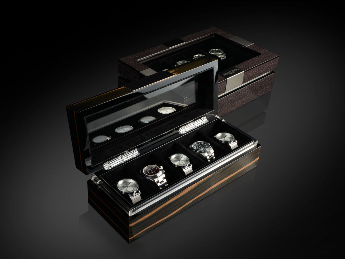 Video Thumbnail: 70019 119 a 01 - Executive 5 Watches Macassar &amp; Black Box