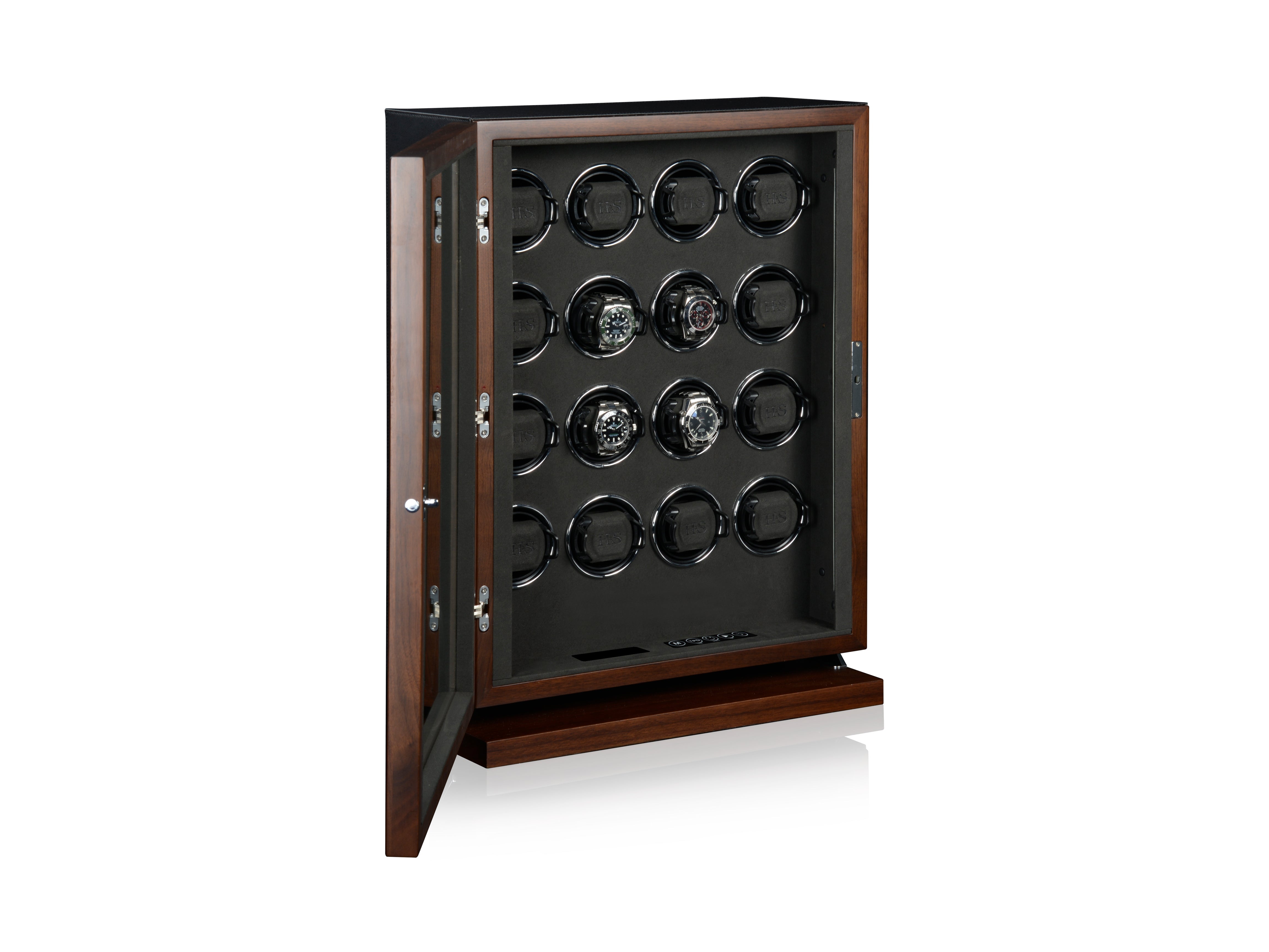 Video Thumbnail: 70019 132 33 37 02 - Heisse &amp; Söhne Triton Watch Winder for 16 Watches - Walnut &amp; Black