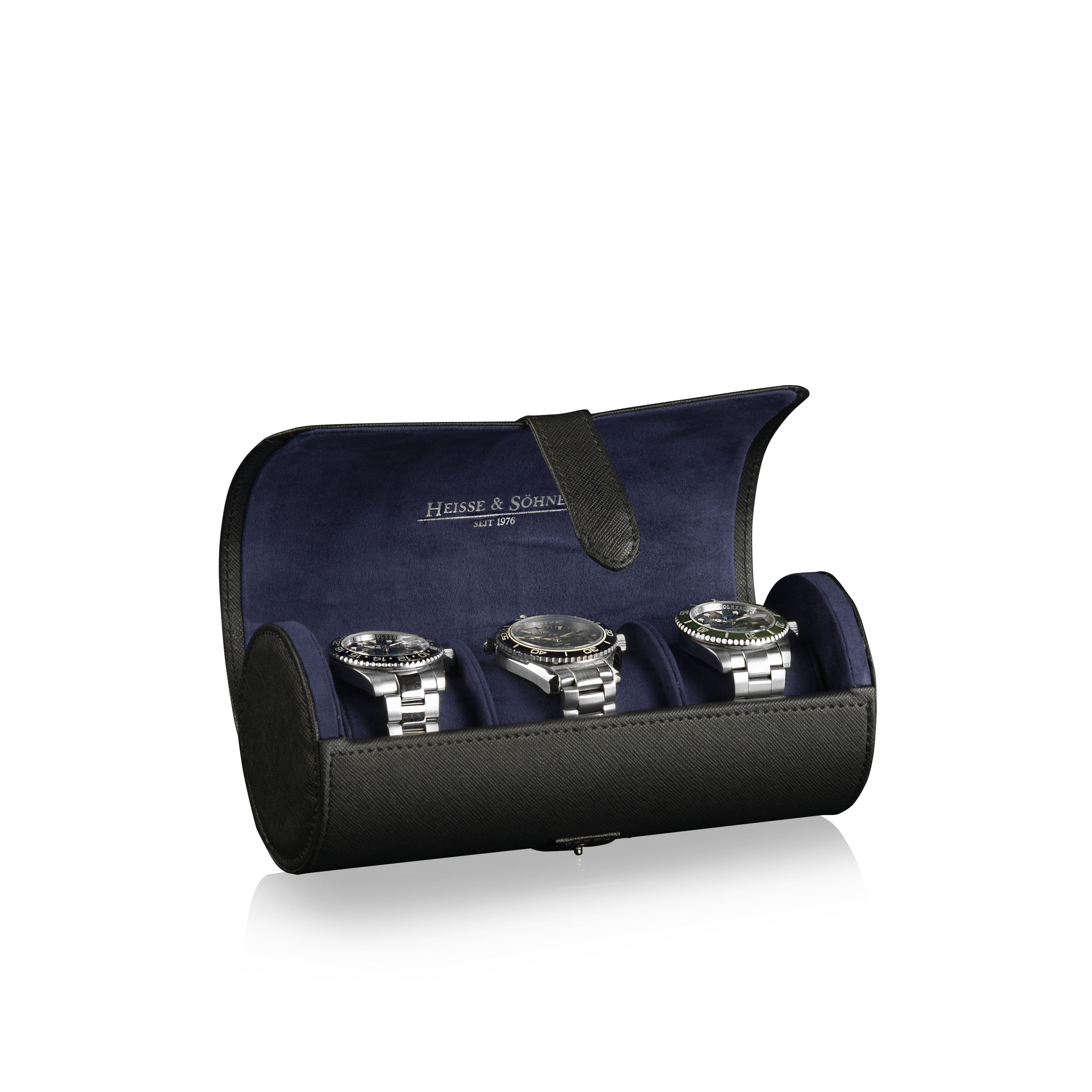 Rondo 3 Watch Roll Black & Blue