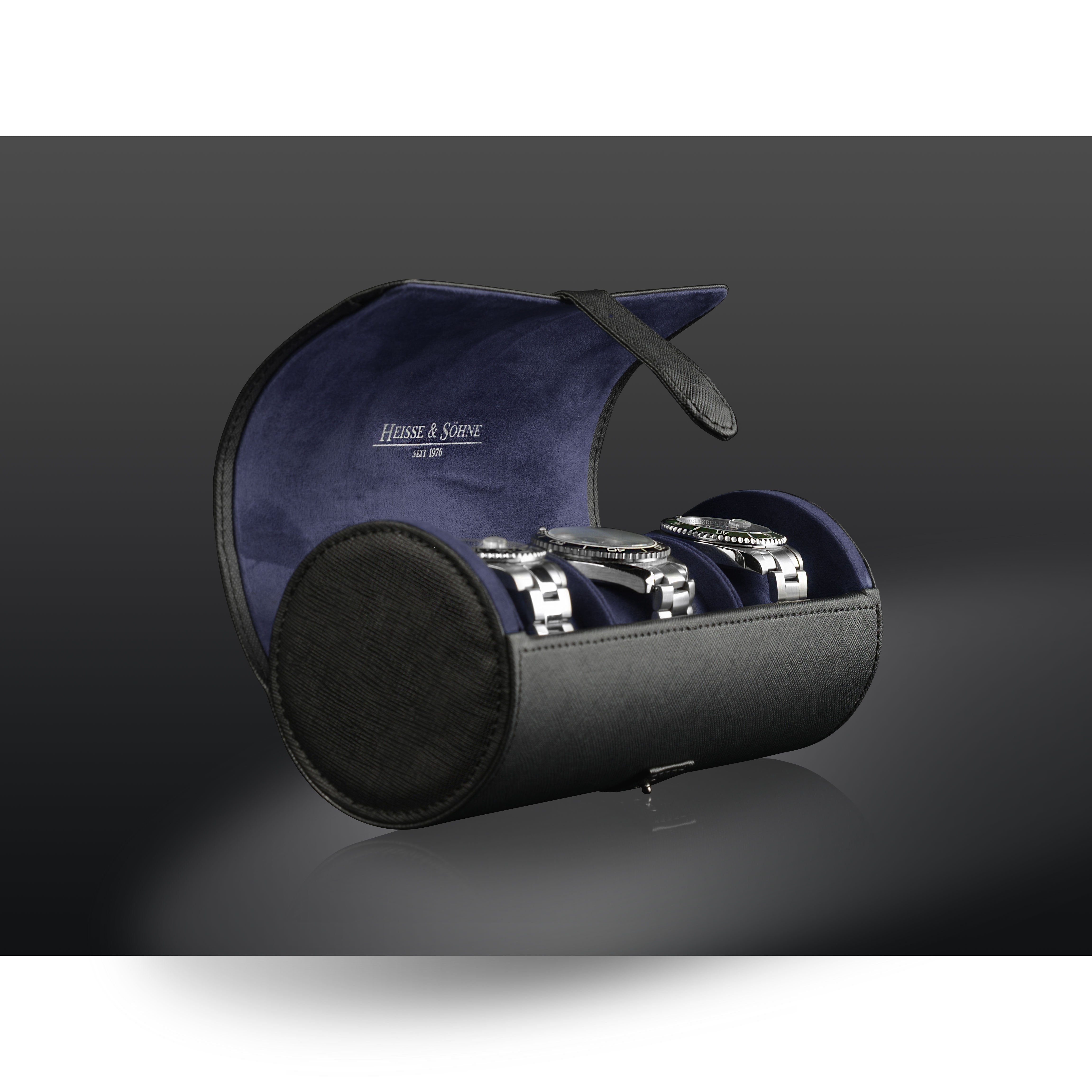 Rondo 3 Watch Roll Black & Blue