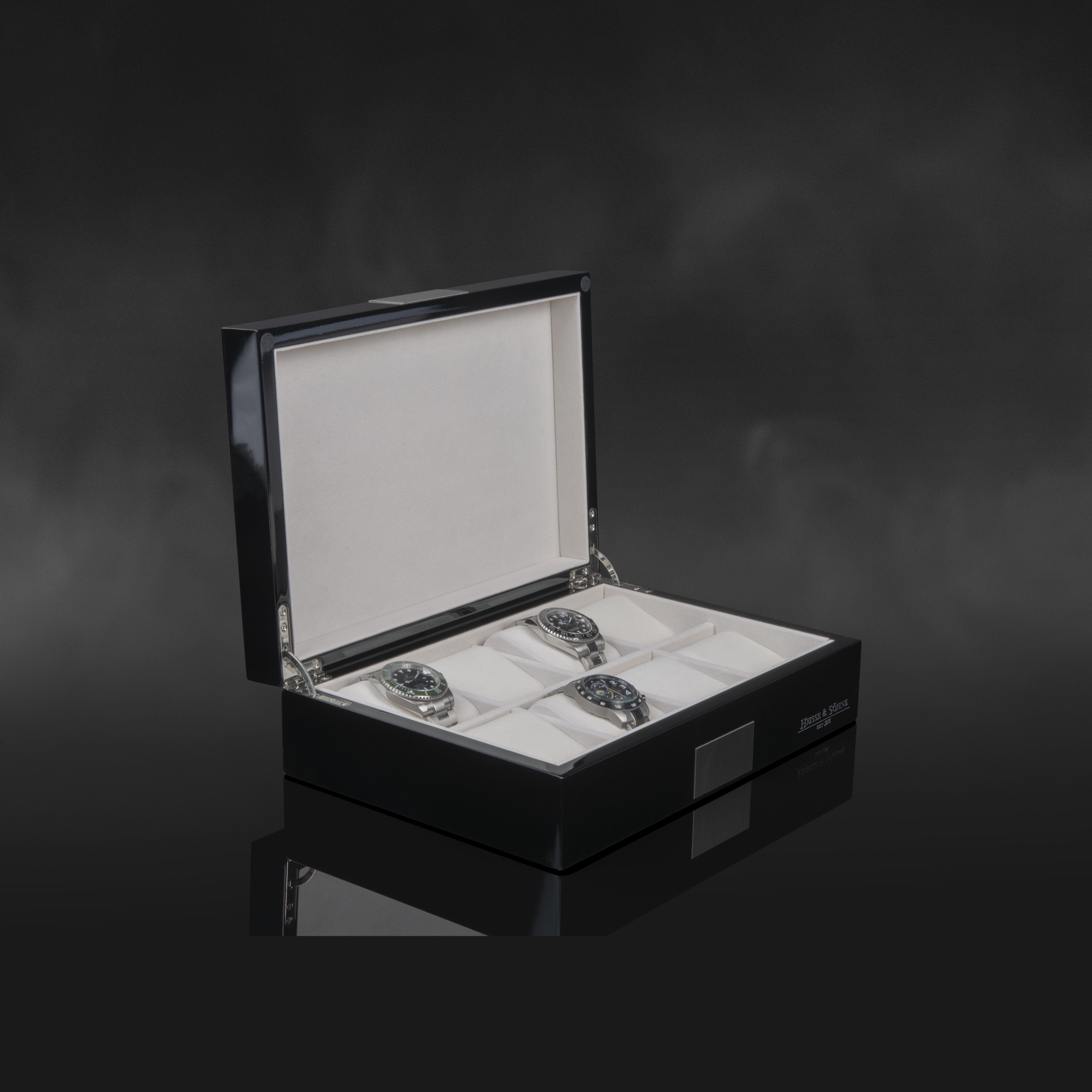 Video Thumbnail: 70019 194 142 a 01 - Heisse &amp; Söhne Botega Watch Box for 8 Watches in Black