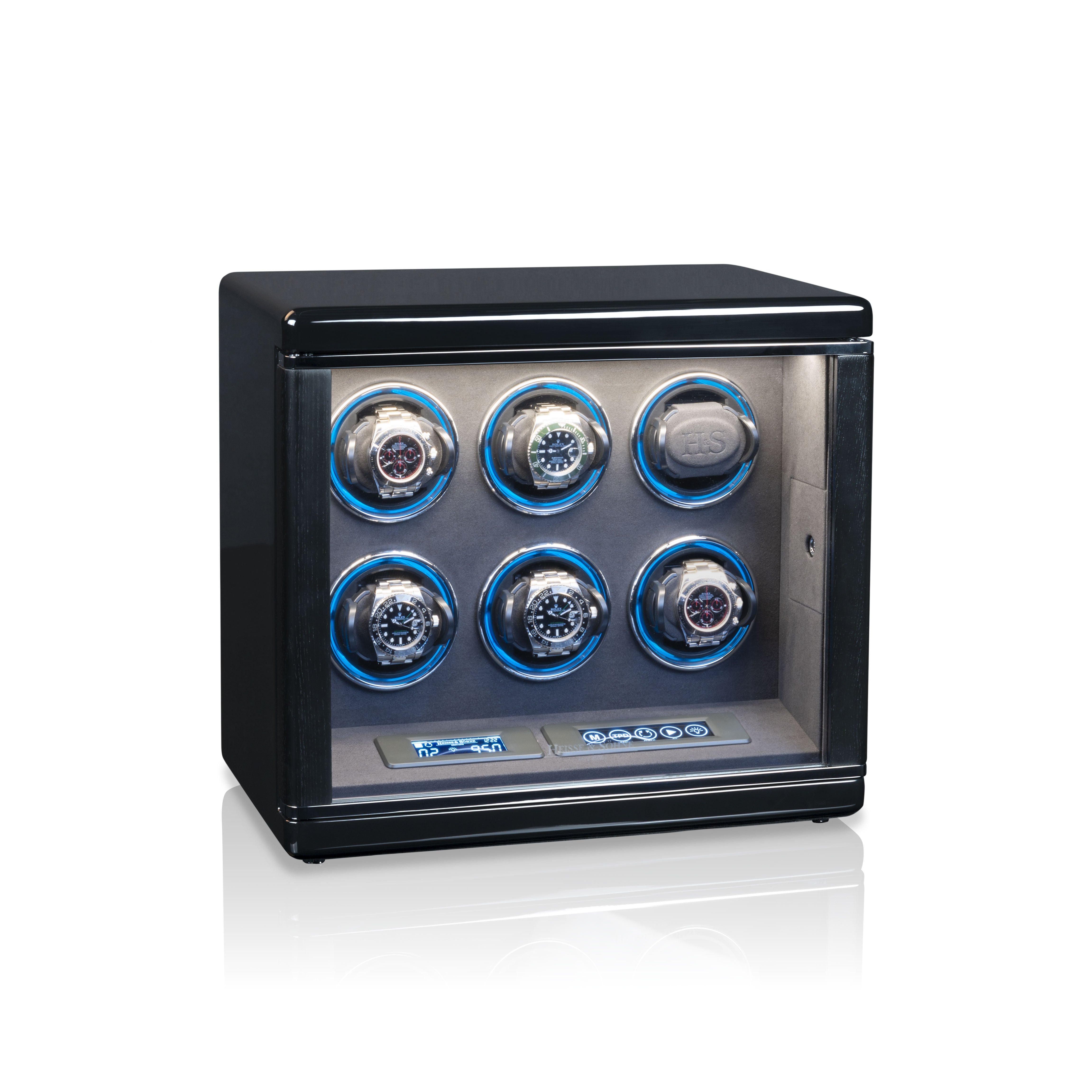 Video Thumbnail: 70019 225 142 02 - Heisse &amp; Söhne Chicago Watch Winder for 6 Watches in Black