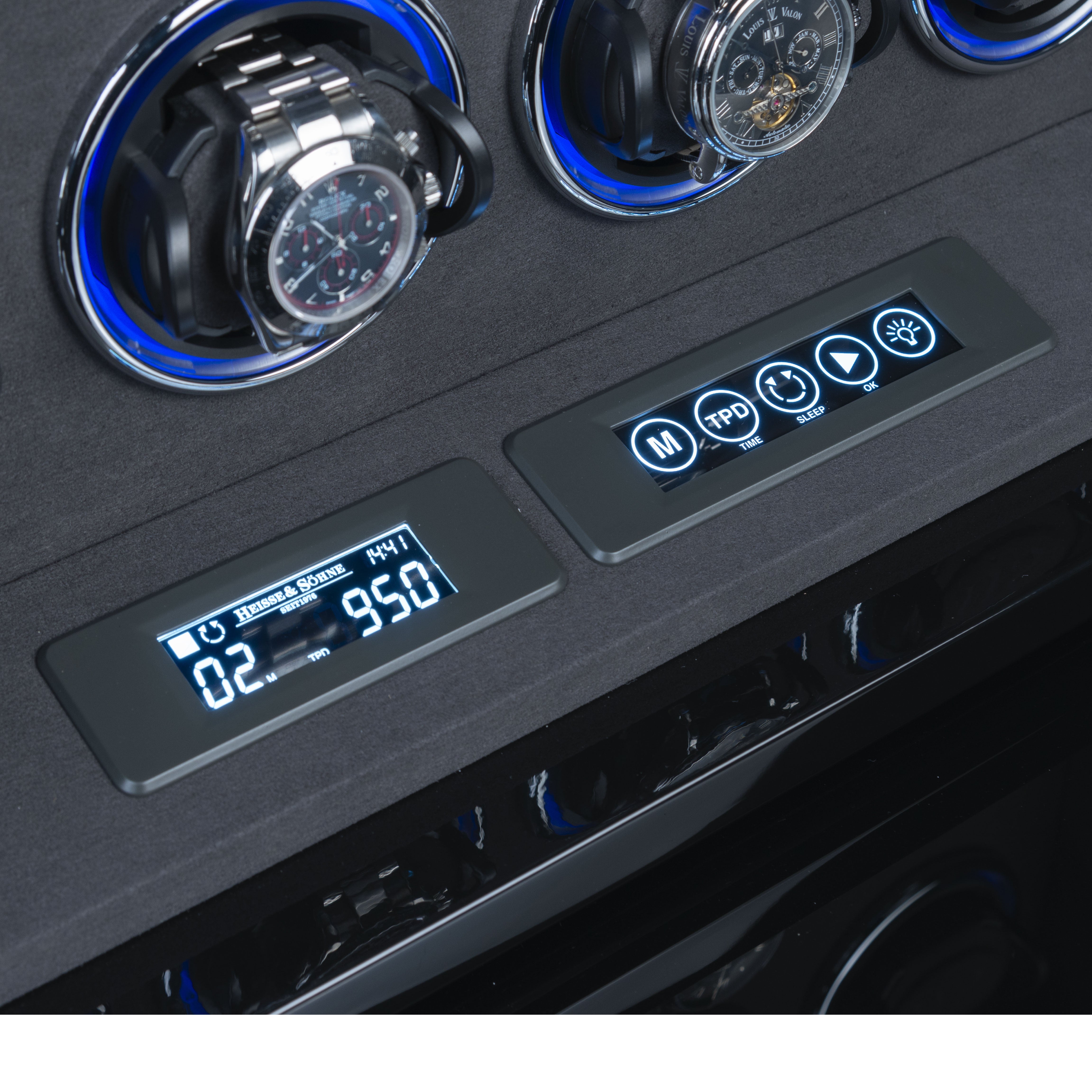 Video Thumbnail: 70019 225 142 D 01 - Heisse &amp; Söhne Chicago Watch Winder for 6 Watches in Black