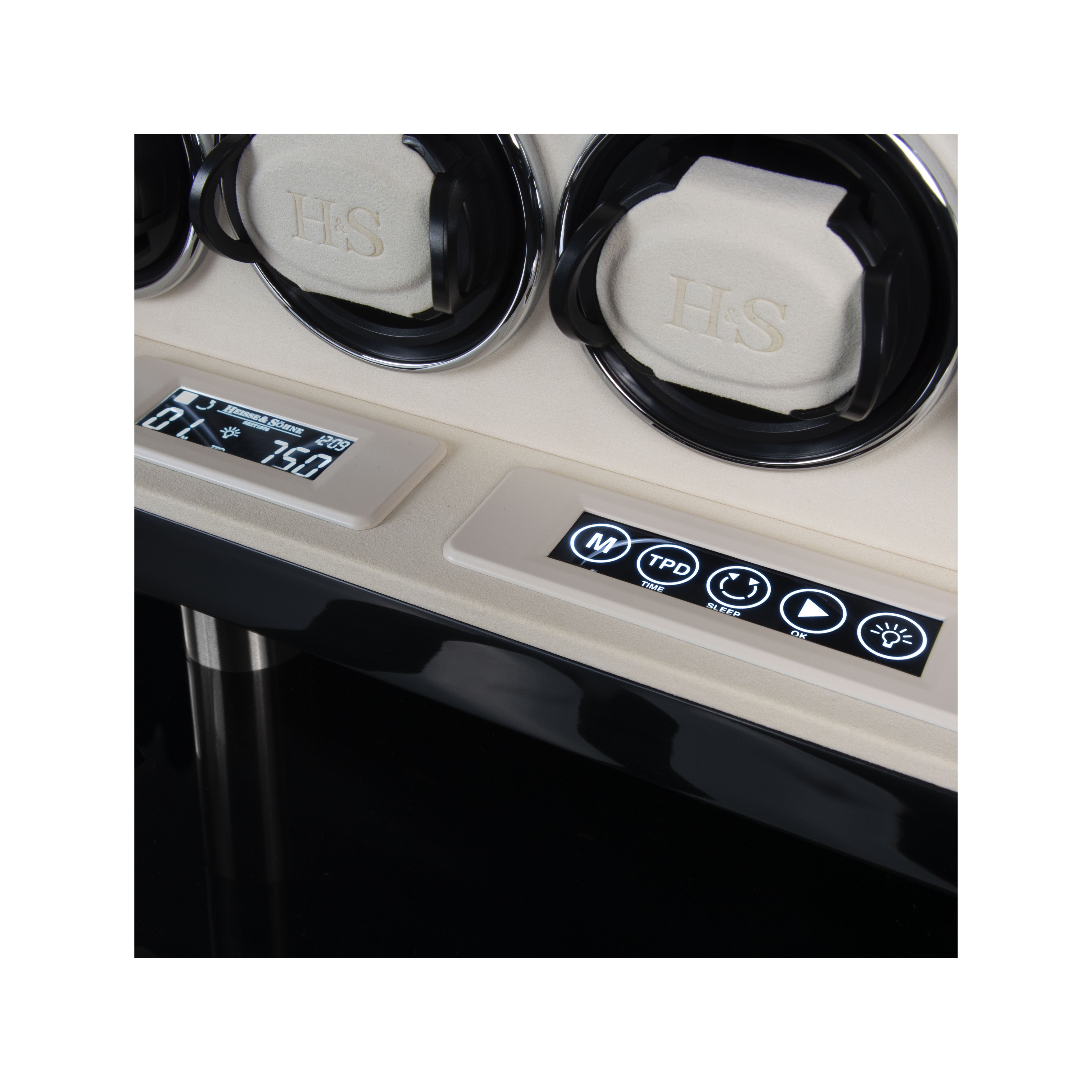 Video Thumbnail: 70019 235 11 D 01 - Heisse &amp; Söhne Collector Watch Winder for 16 Watches in Black &amp; Cream