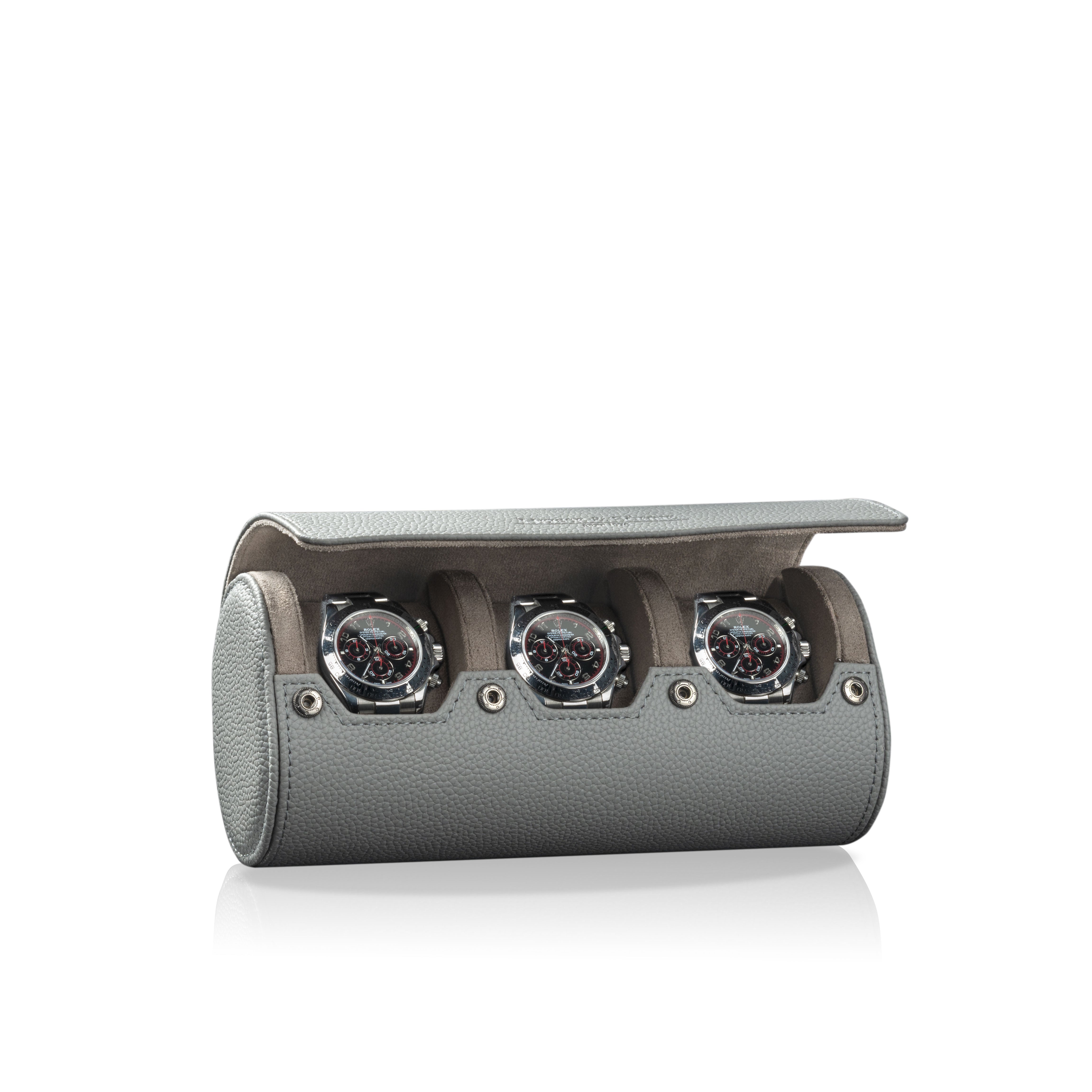 Charles Triple Watch Roll Grey & Grey