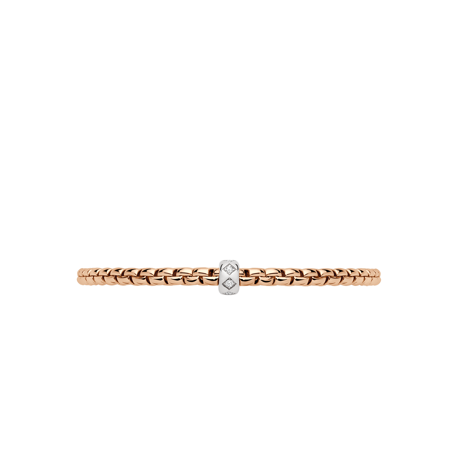 Eka 18K Rose Gold Flex'it Bracelet with Rhombus-set Diamonds