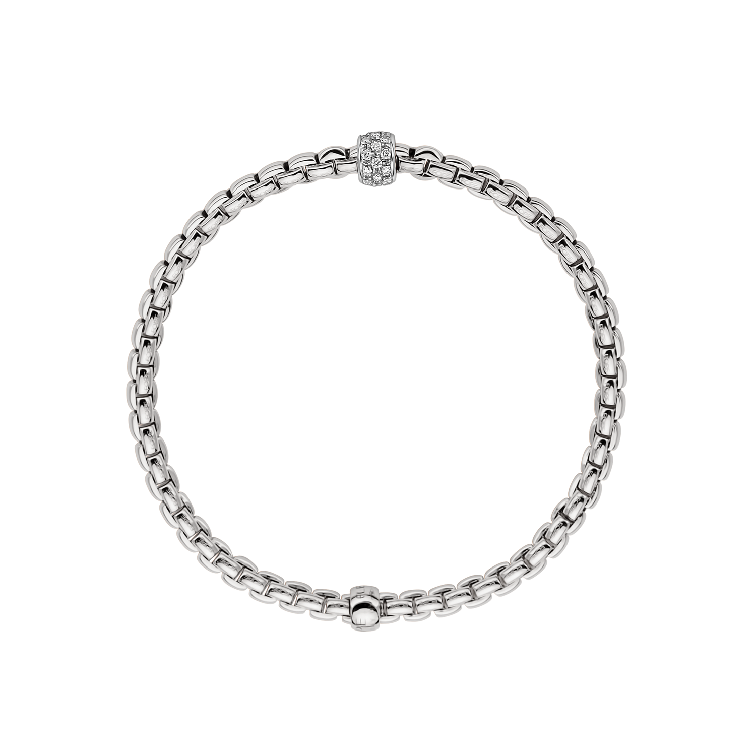 Eka 18K White Gold Diamond Pave Flex'it Bracelet