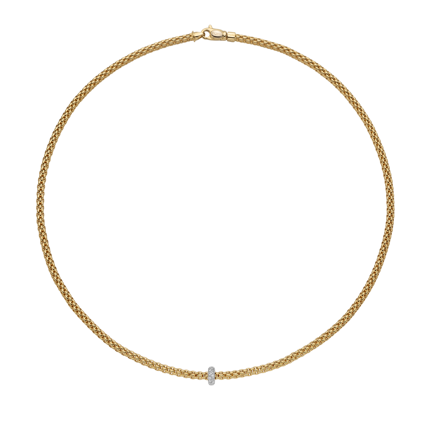 Prima 18K Yellow Gold Necklace with Diamonds