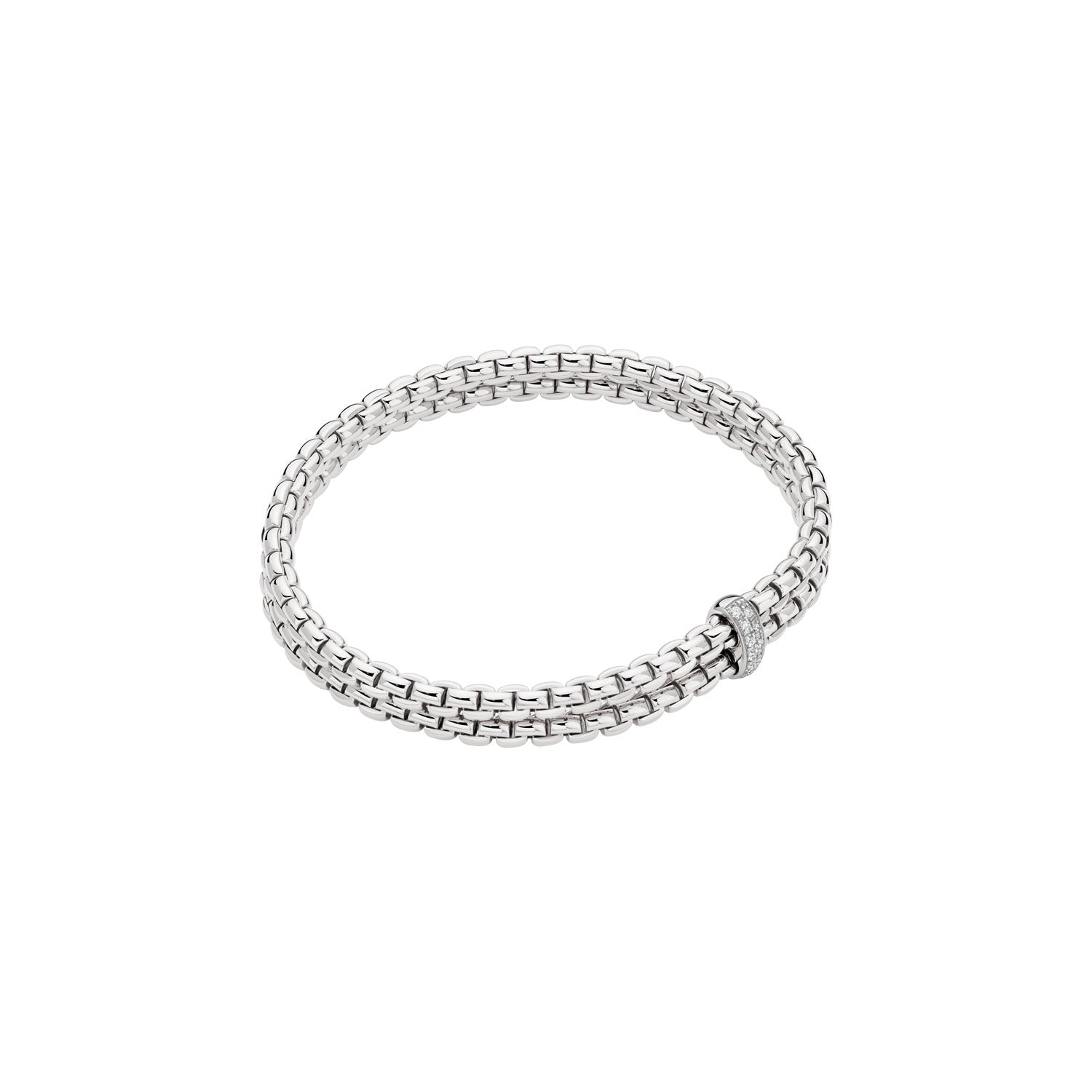 Eka 18K White Gold Double Strand Flex'it Bracelet