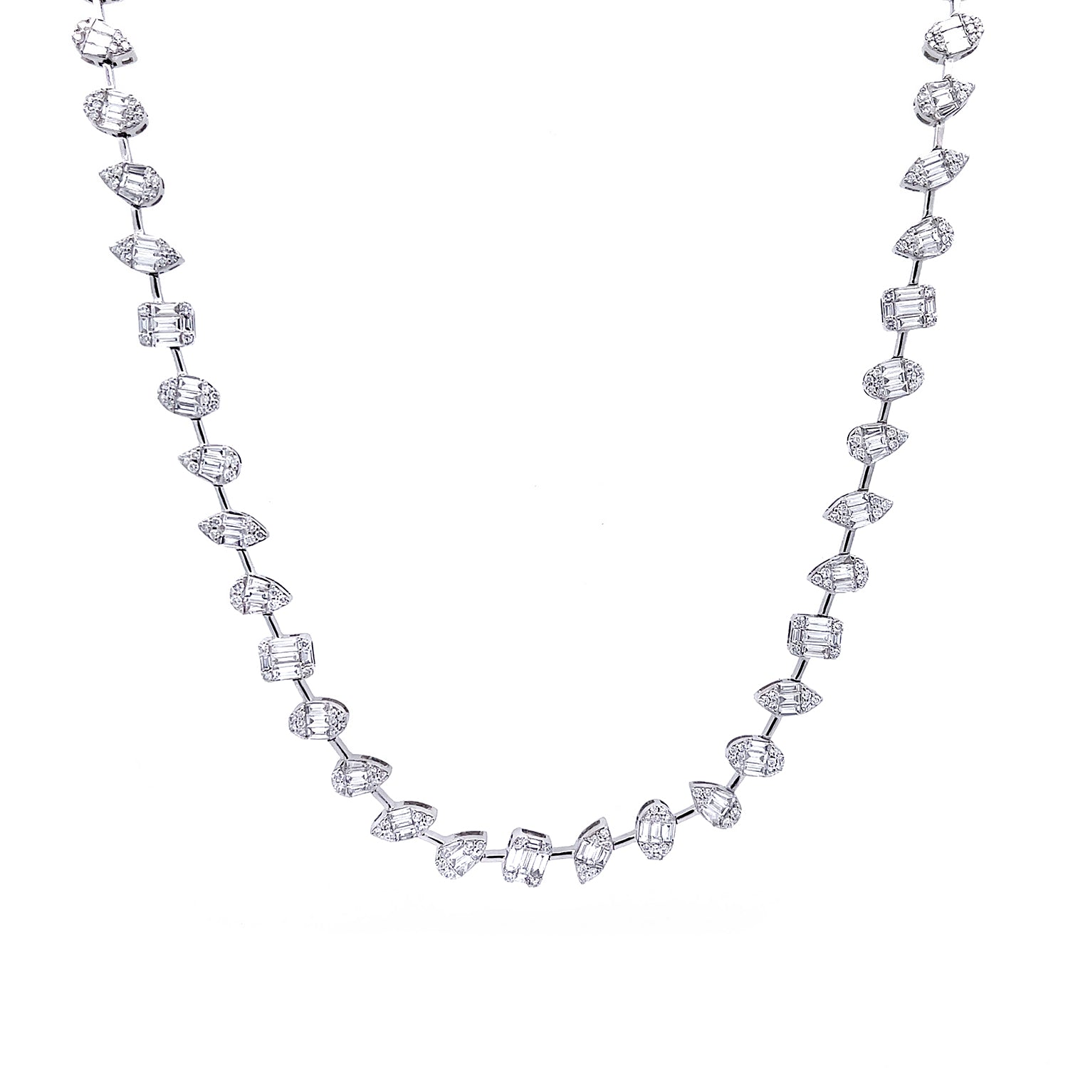 Multi Shapes Diamond Necklace