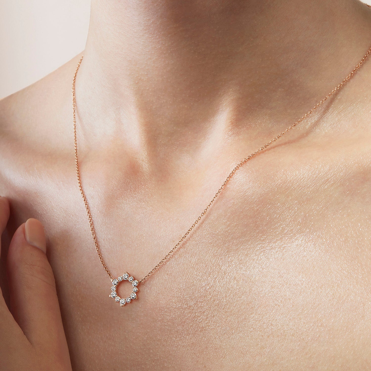 18K White Gold Aerial Eclipse Pendant