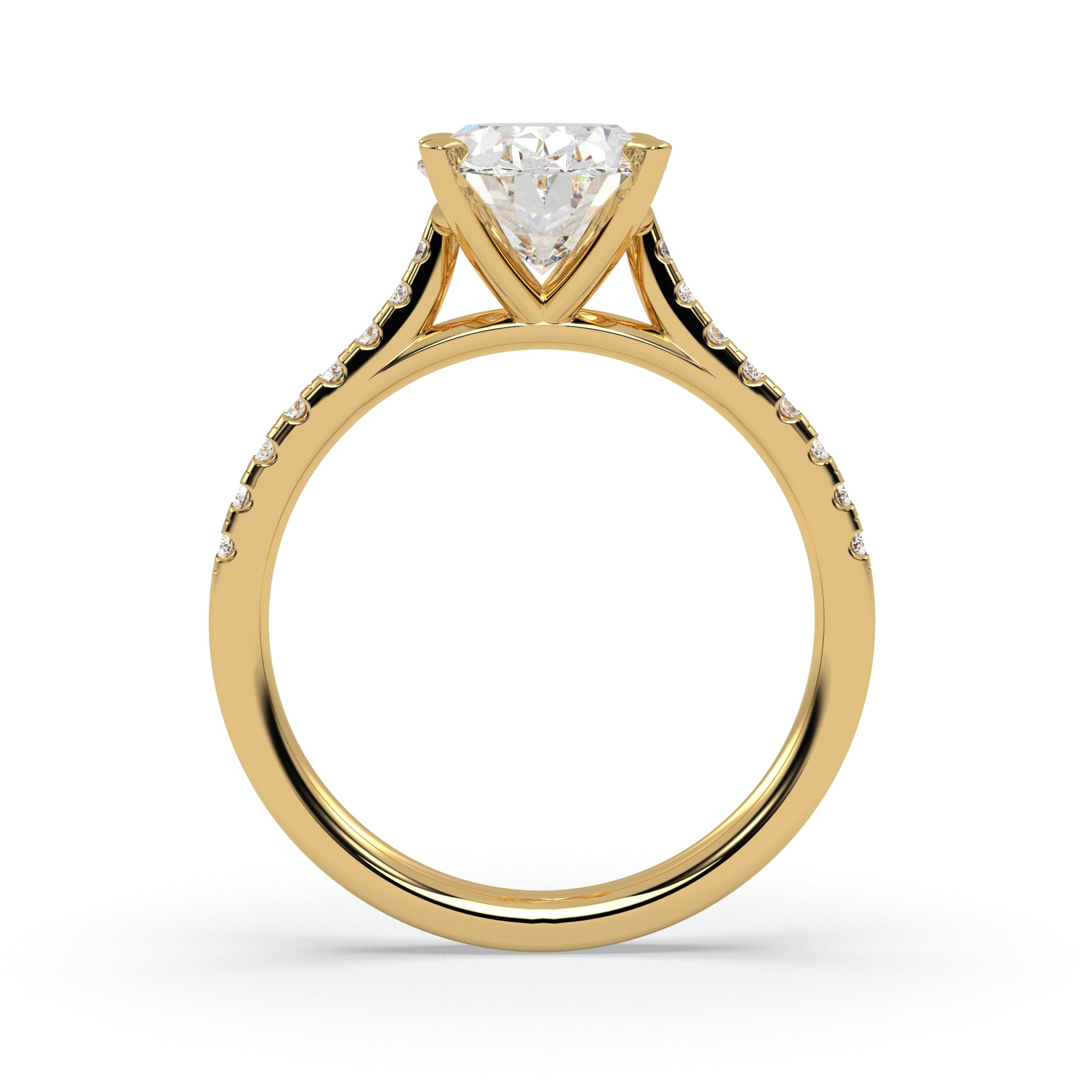 Blair Oval Diamond Engagement Ring in Yellow Gold