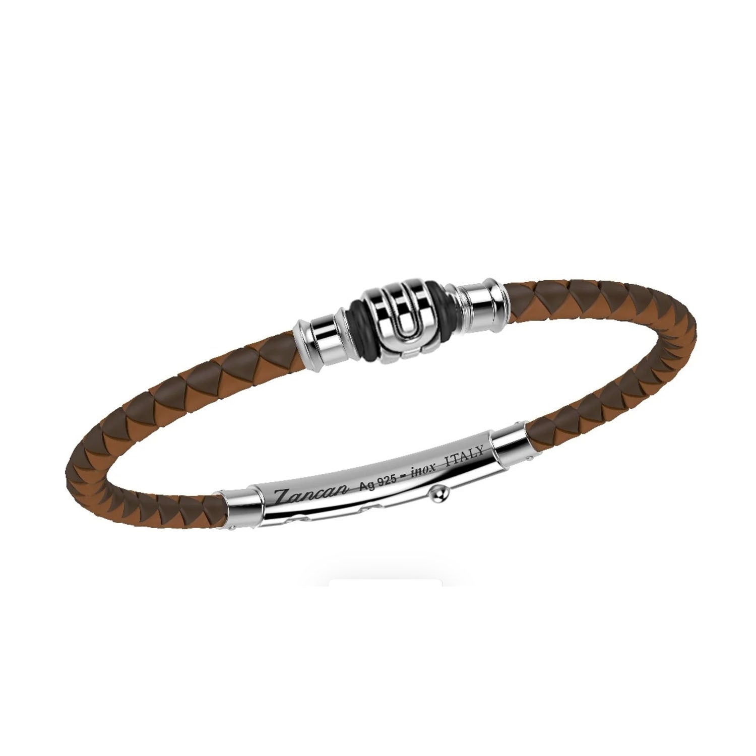 Brown Silicone Bracelet with Marble