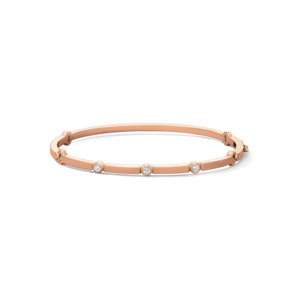 Hearts On Fire 18K Rose Copley Multi Stone Bangle 0.16ctw