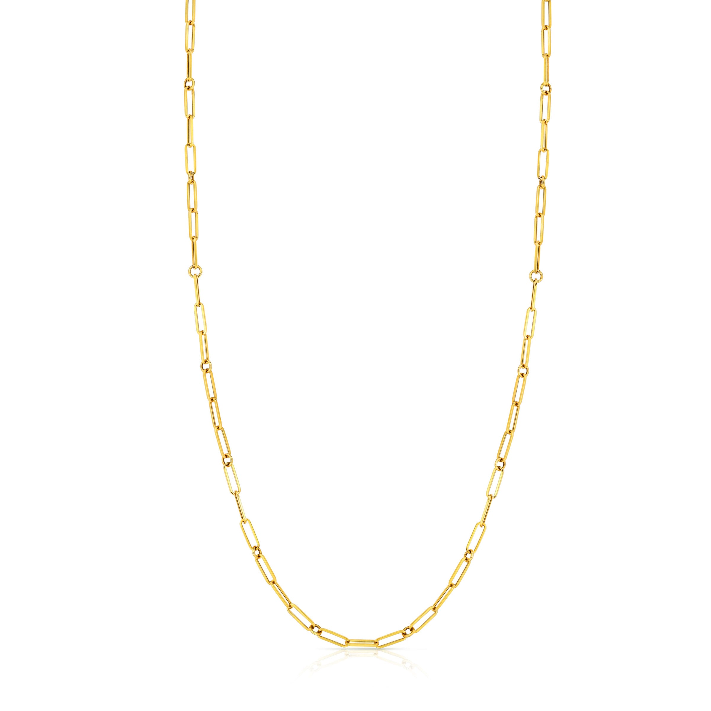 Roberto Coin 18K Yellow Gold Paperclip Design Necklace 22"