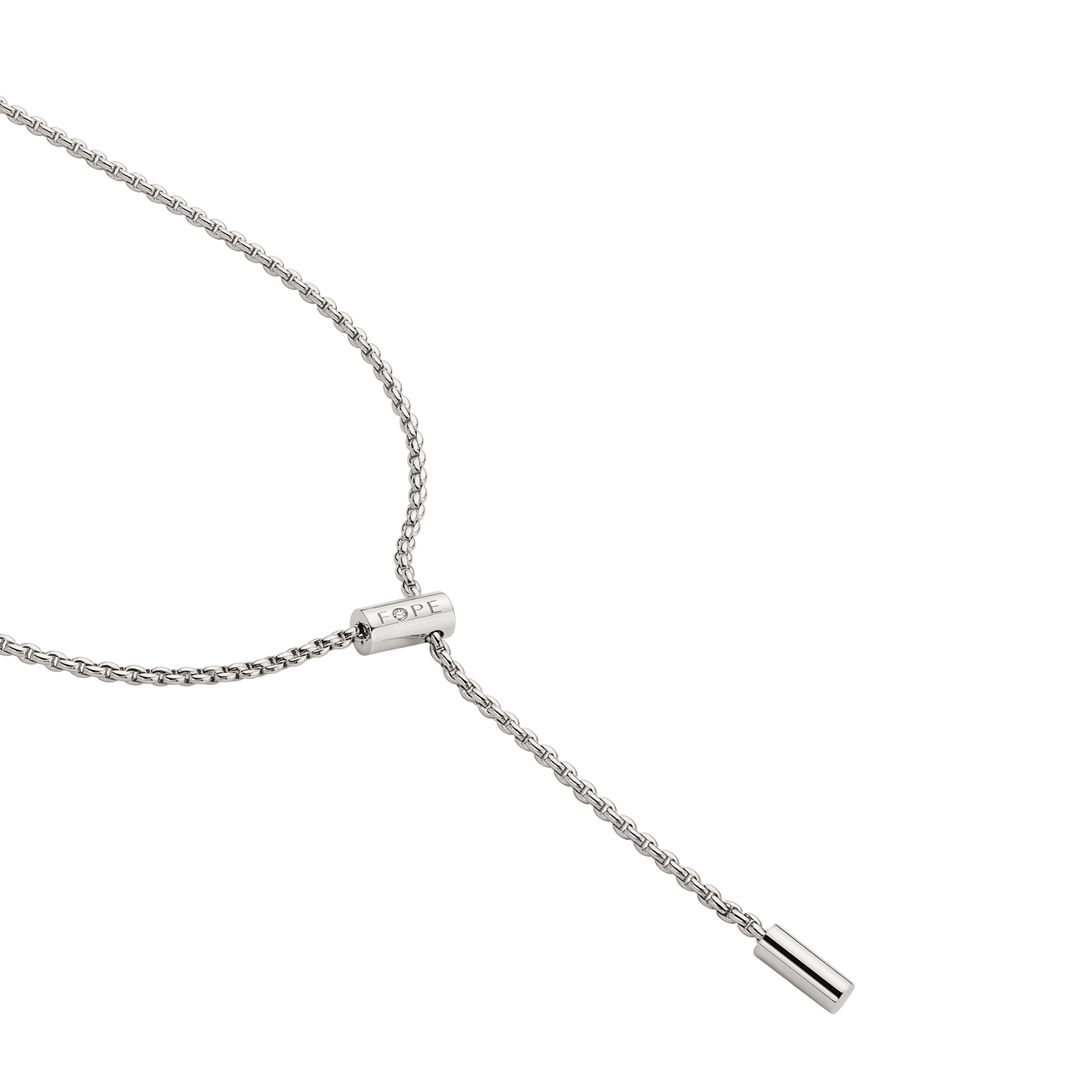 Aria 18K White Gold Adjustable Lariat Necklace