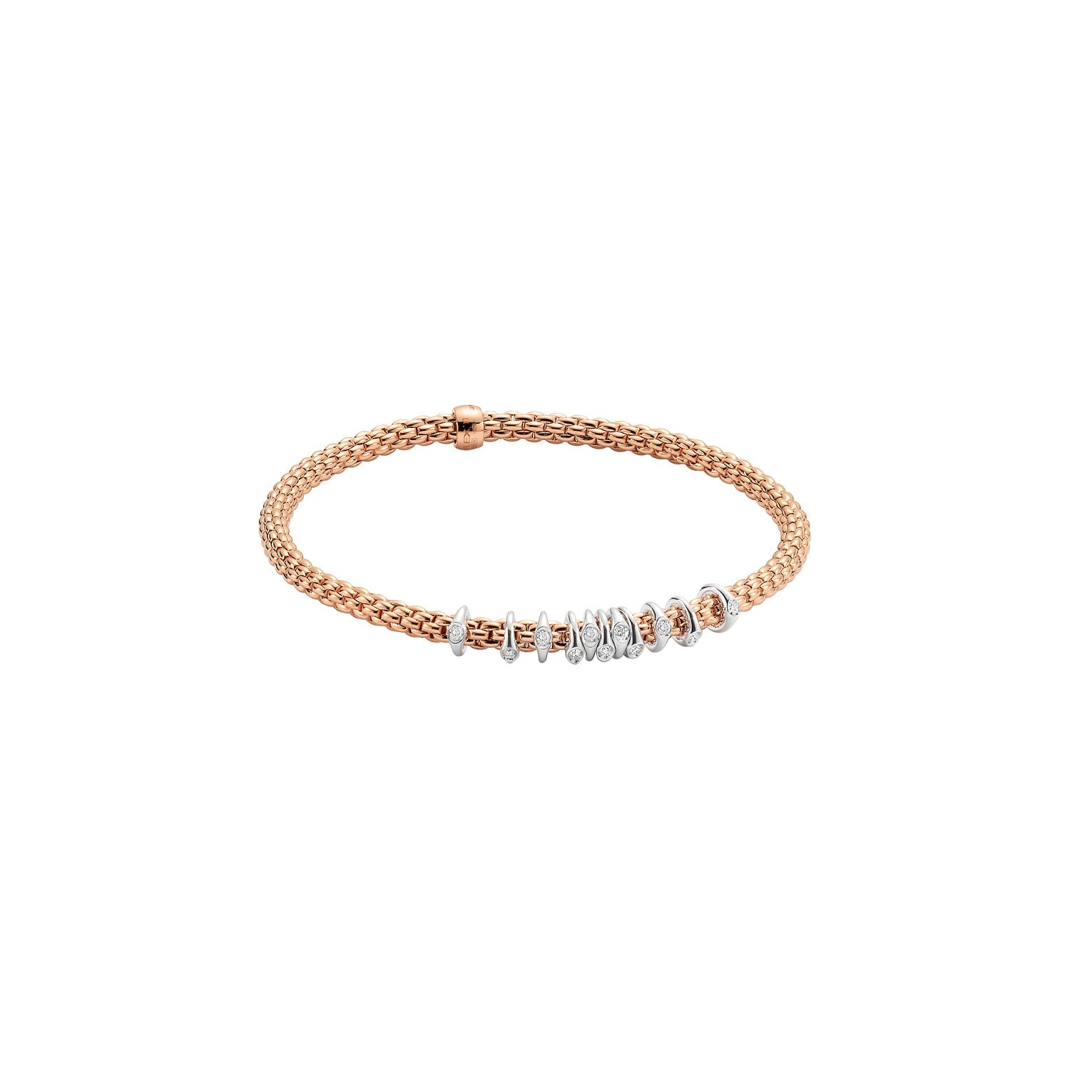 Video Thumbnail: Fope Prima Collection Rose Gold Medium Diamond Flex It Bracelet 0 15 Ctw 4475 - Fope Prima Collection 18k Rose Gold Diamond Flex'it Bracelet Medium