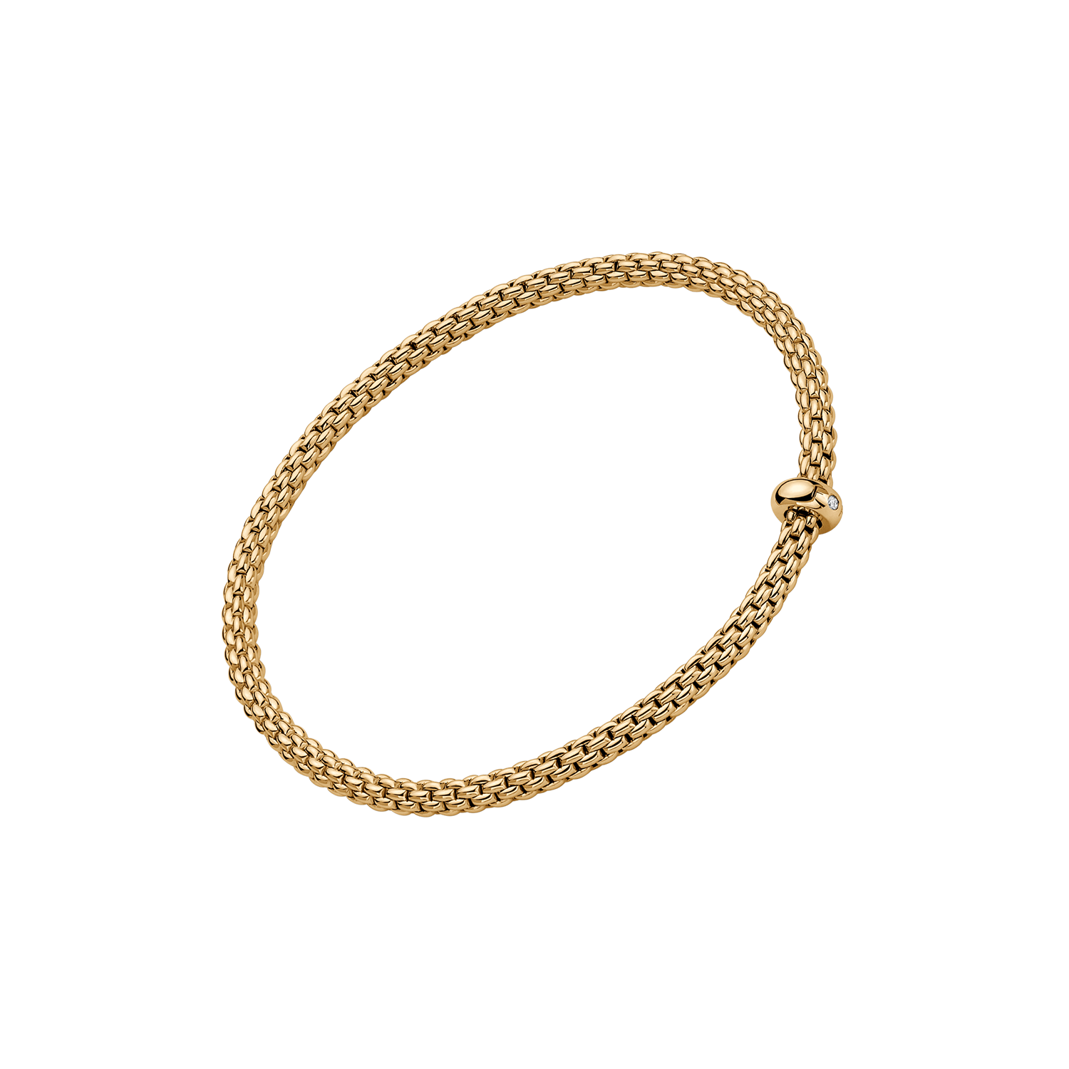 Fope 18K Yellow Gold Prima Flex'it Bracelet 0.01ctw