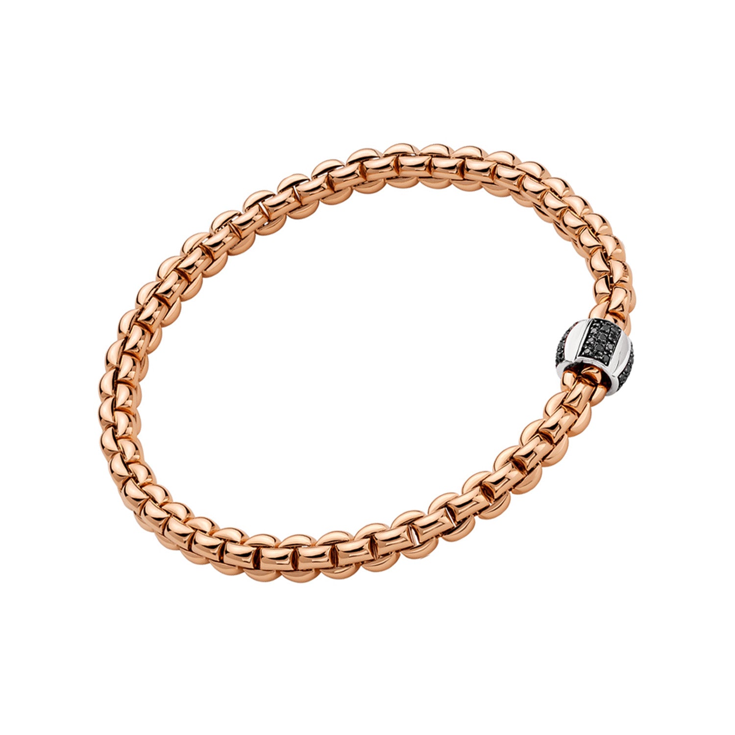 FOPE Eka Collection Flexible Bracelet Pave Black Diamonds