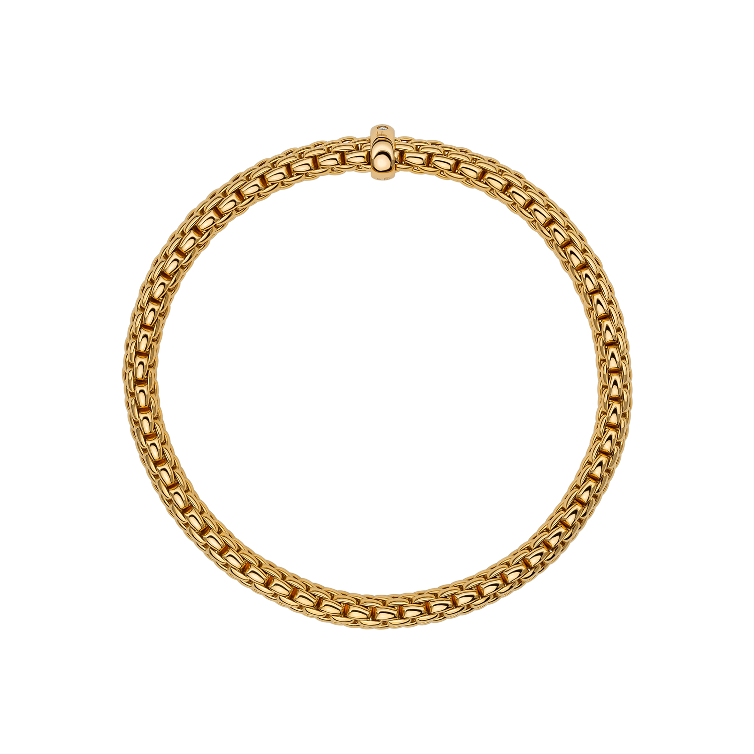 Video Thumbnail: Fope Vend Me Yellow Gold Flex It Bracelet With a White Diamond 0 01 Ctw - Fope Vendôme 18k Yellow Gold Flex'it Bracelet With a White Diamond