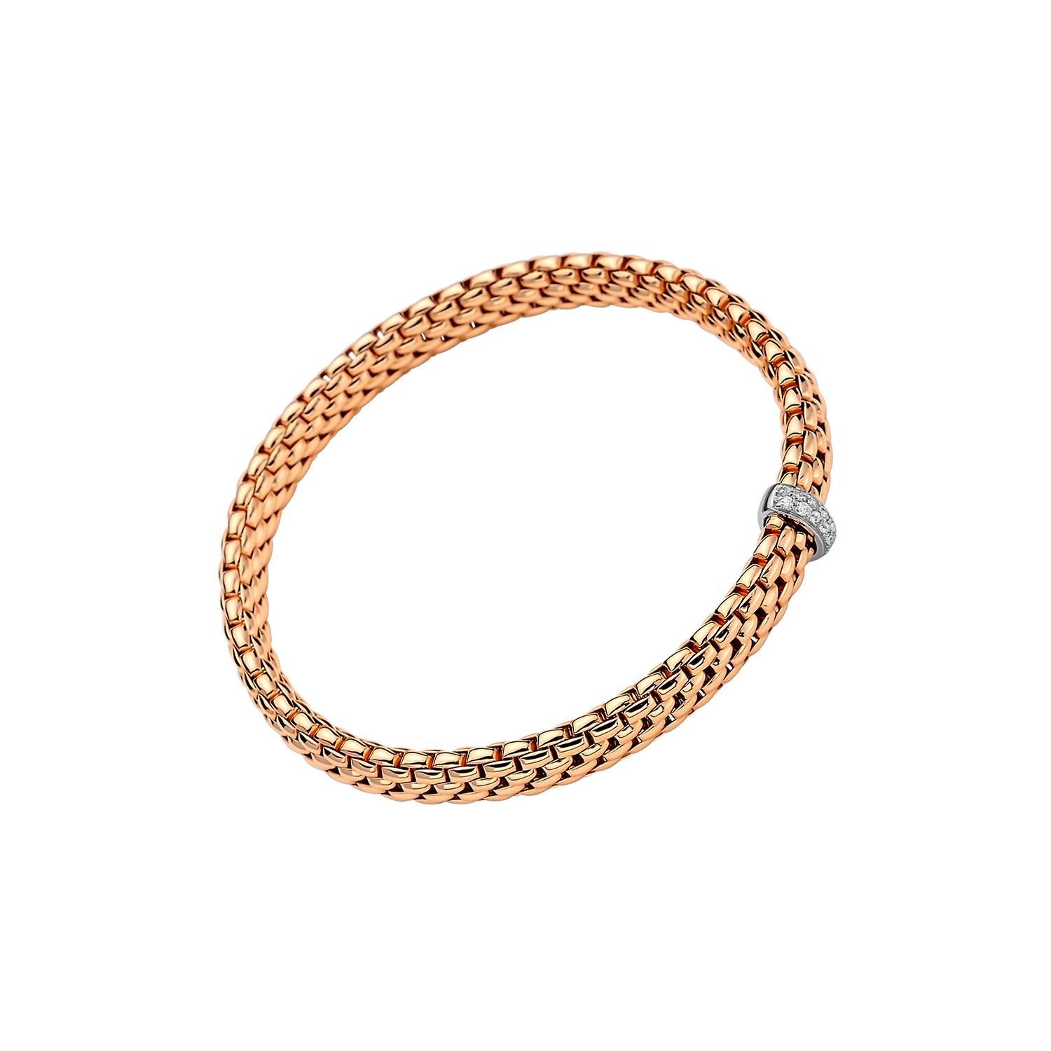 Video Thumbnail: Fope Vend Me Collection Rose Gold Flex It Bracelet With Diamonds 0 10 Ctw - Fope Vendôme Collection 18k Rose Gold Flex'it Bracelet With Diamonds