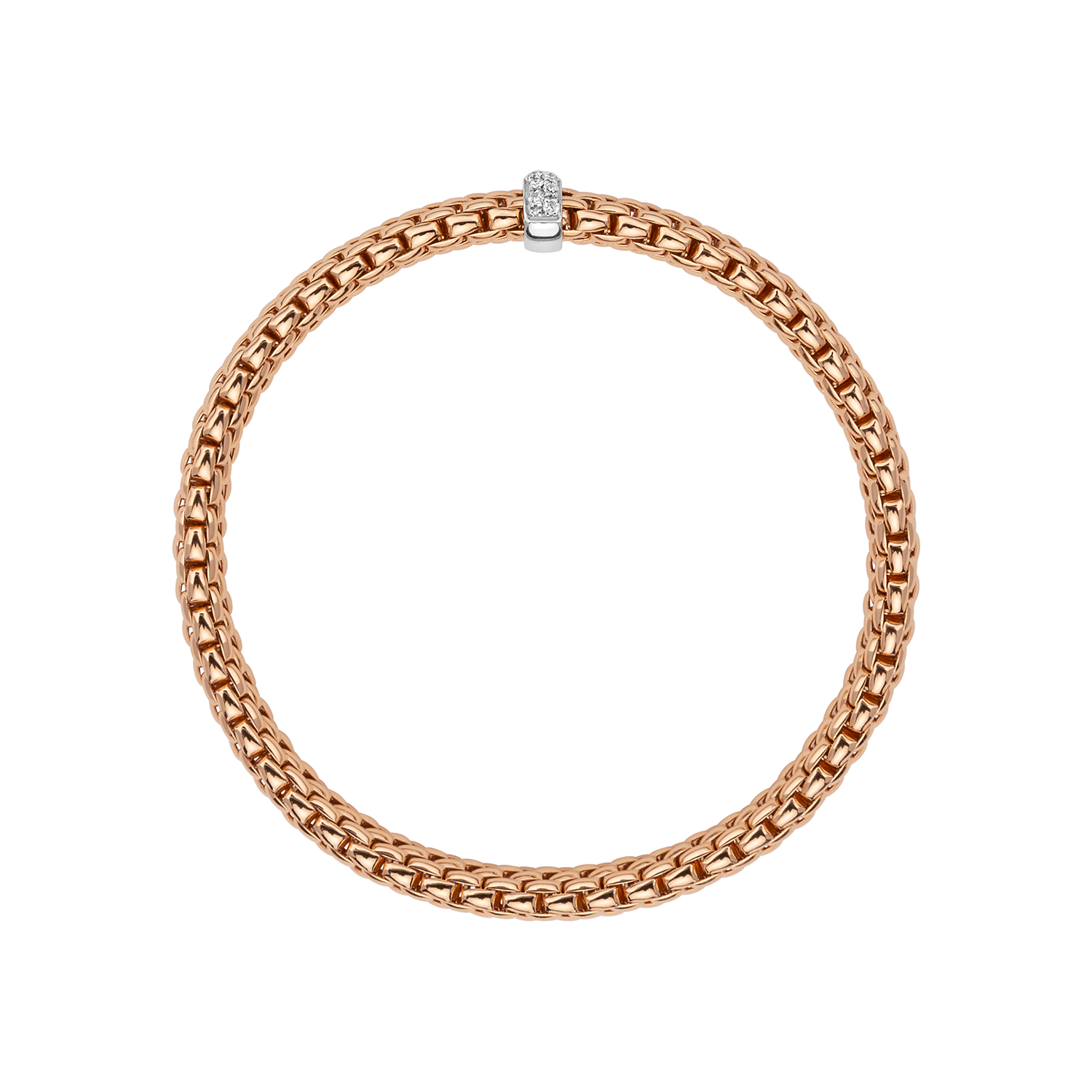 Video Thumbnail: Fope Vend Me Collection Rose Gold Flex It Bracelet With Diamonds 0 10 Ctw 6546 - Fope Vendôme Collection 18k Rose Gold Flex'it Bracelet With Diamonds