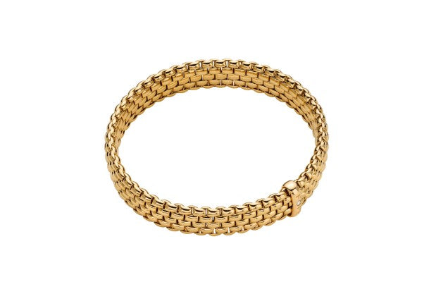 Fope Panorama 18K Yellow Gold Flexit Bracelet  0.01ctw