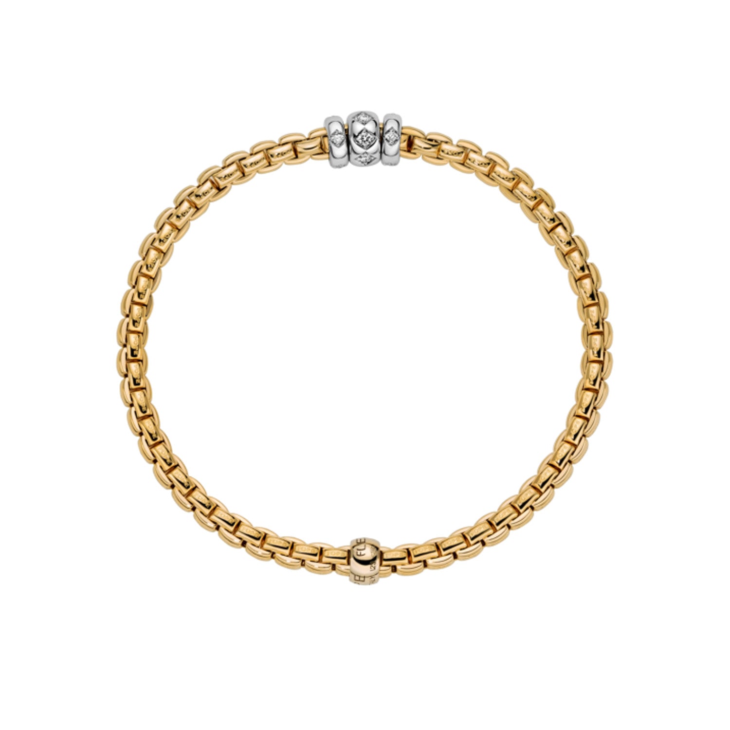 FOPE Eka Collection Gold Flexible Bracelet.