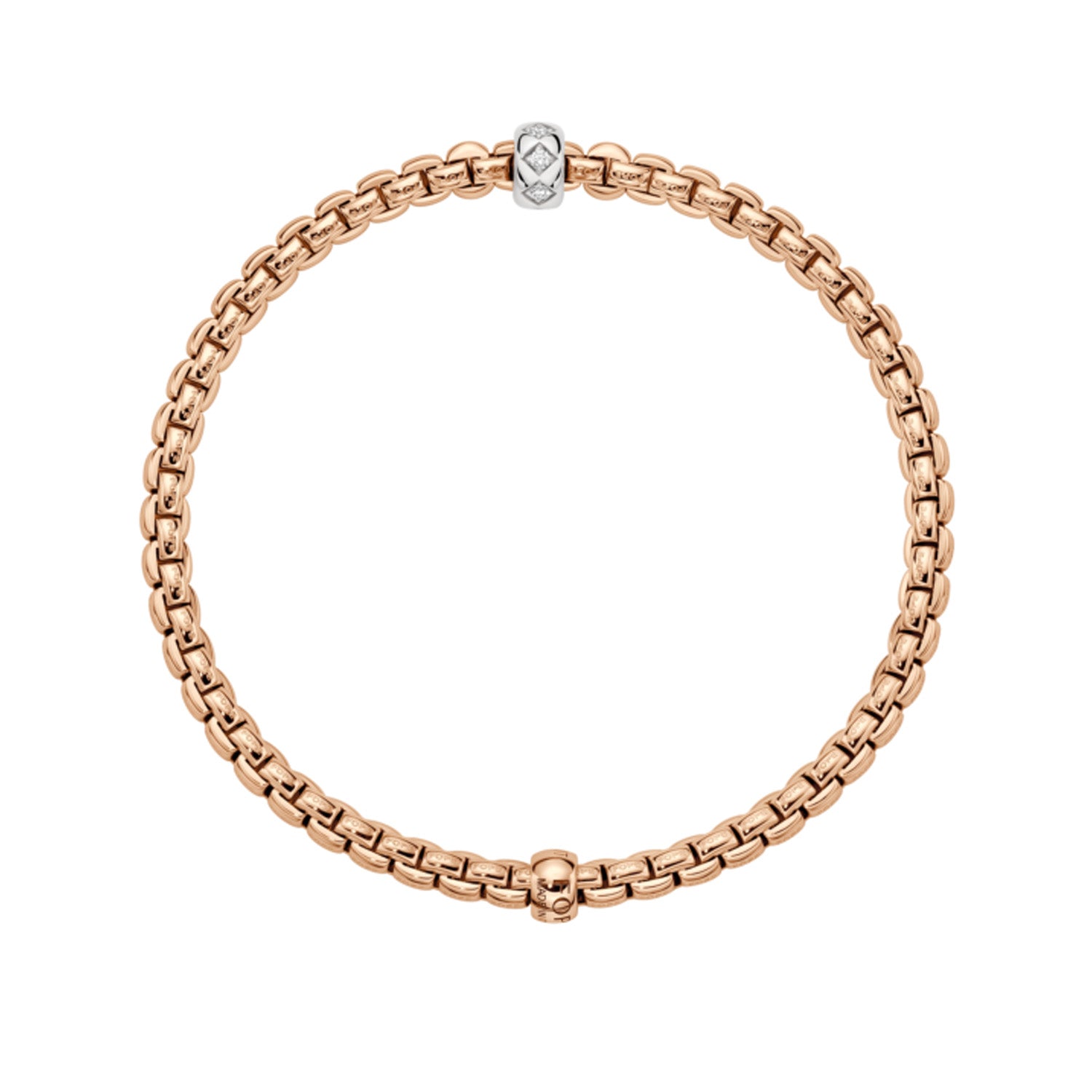 FOPE Eka Collection Gold Flexible Bracelet.