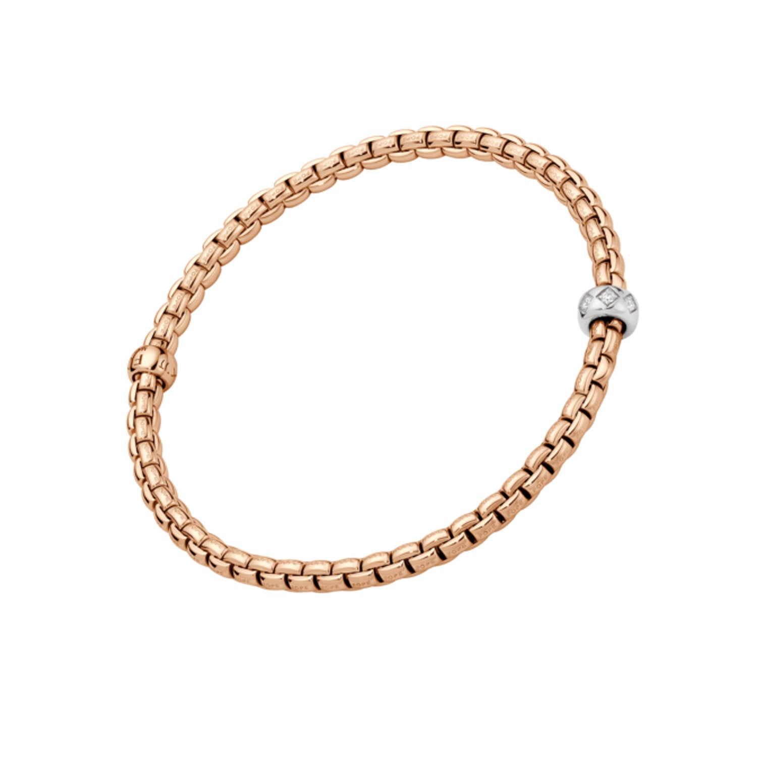 FOPE Eka Collection Gold Flexible Bracelet.