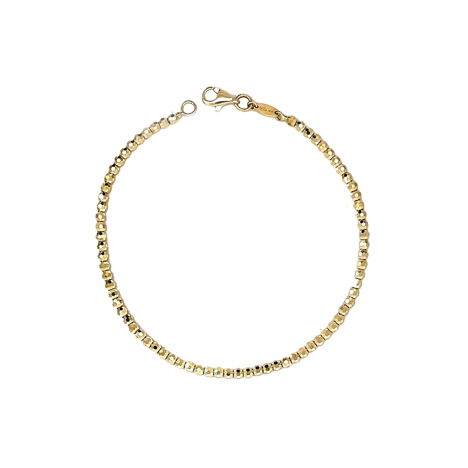 Howard 14K Yellow Gold 7.5" Sparkle Bead Bracelet