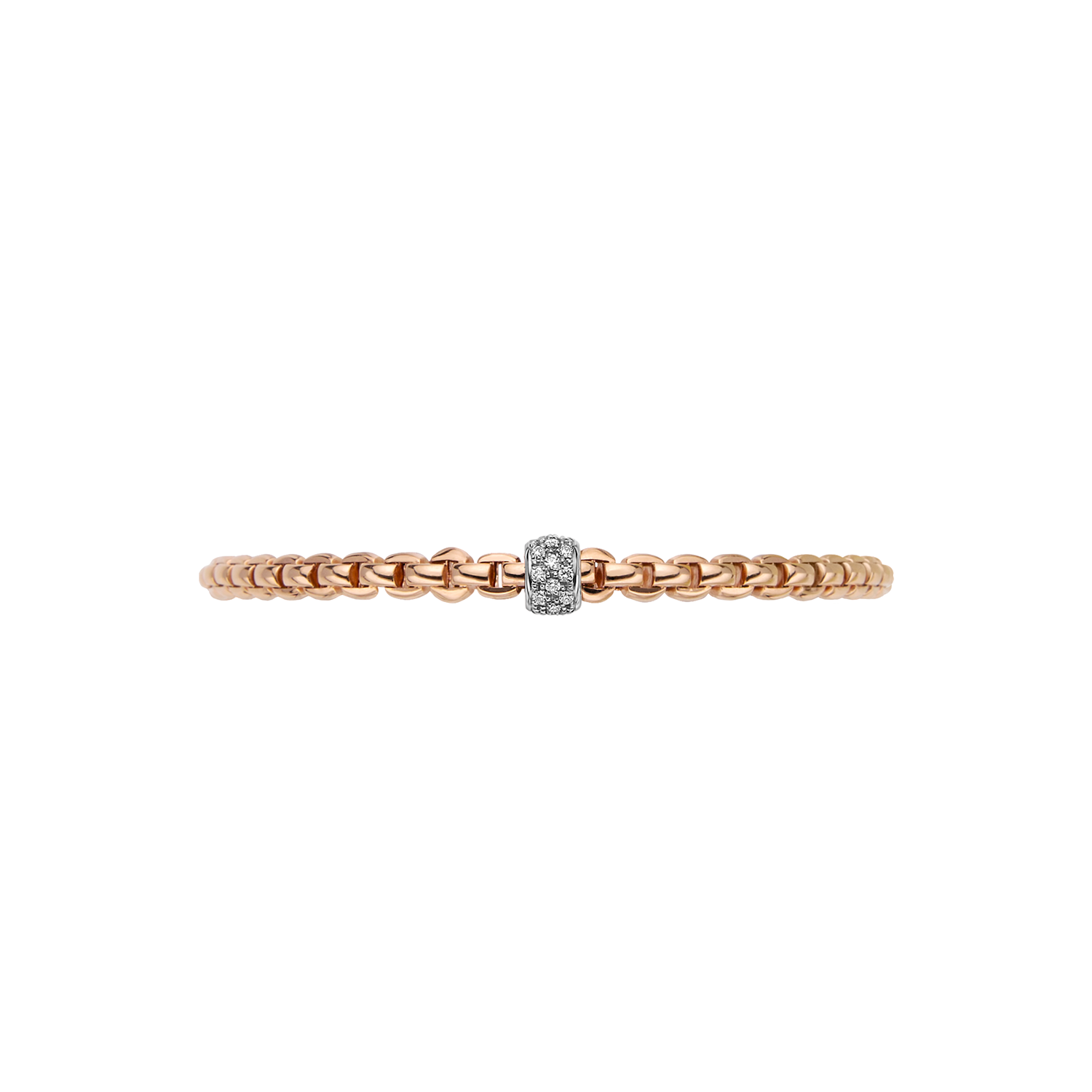 Video Thumbnail: Fope Rose Gold Eka Flexit Bracelet Pave Diamond 0 5757 - Fope 18k Rose Gold Eka Flexit Bracelet Pave Diamond 0.19ctw