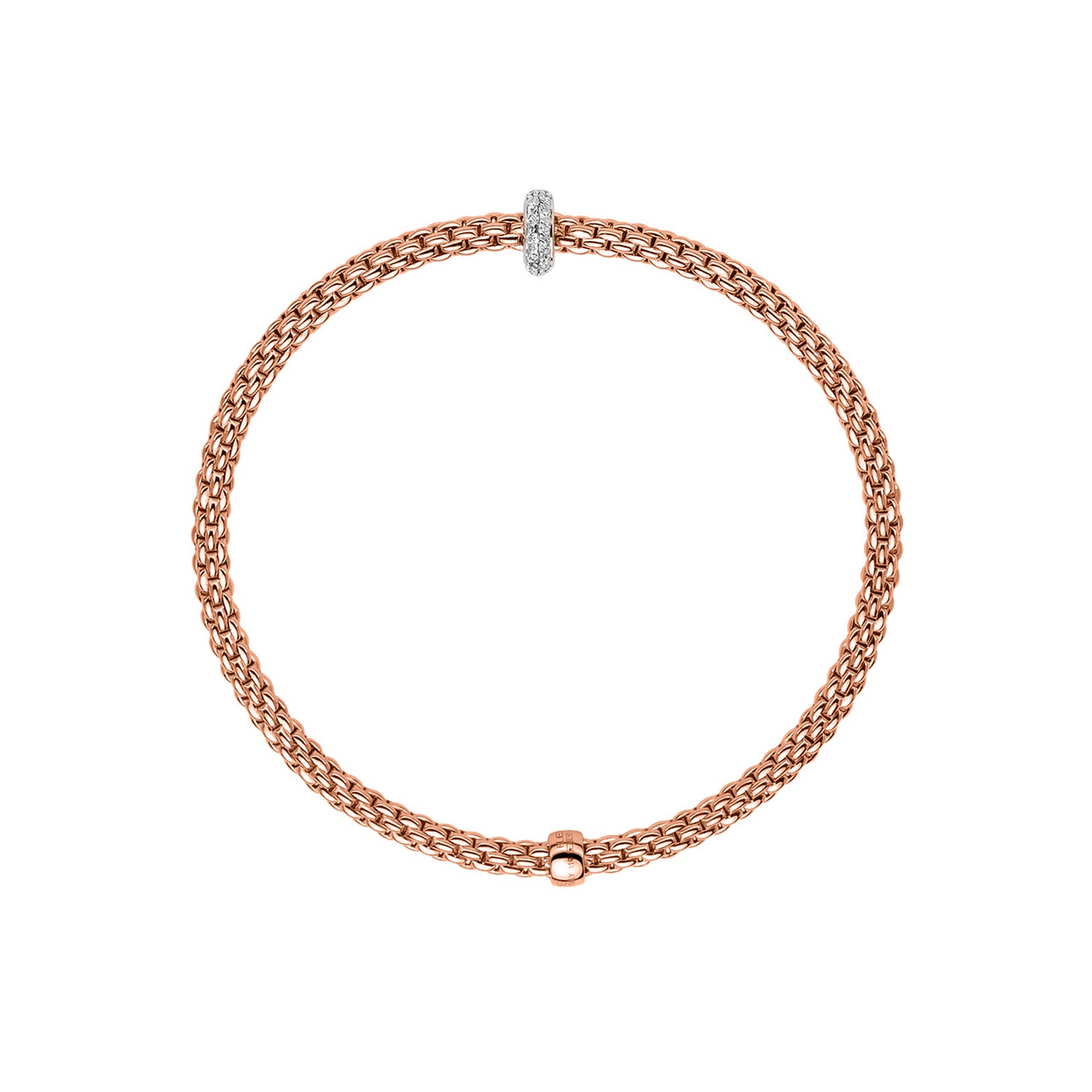 Video Thumbnail: Fope Rose Gold Prima Flex It Bracelet 0 - Fope 18k Rose Gold Prima Flex'it Bracelet 0.18ctw